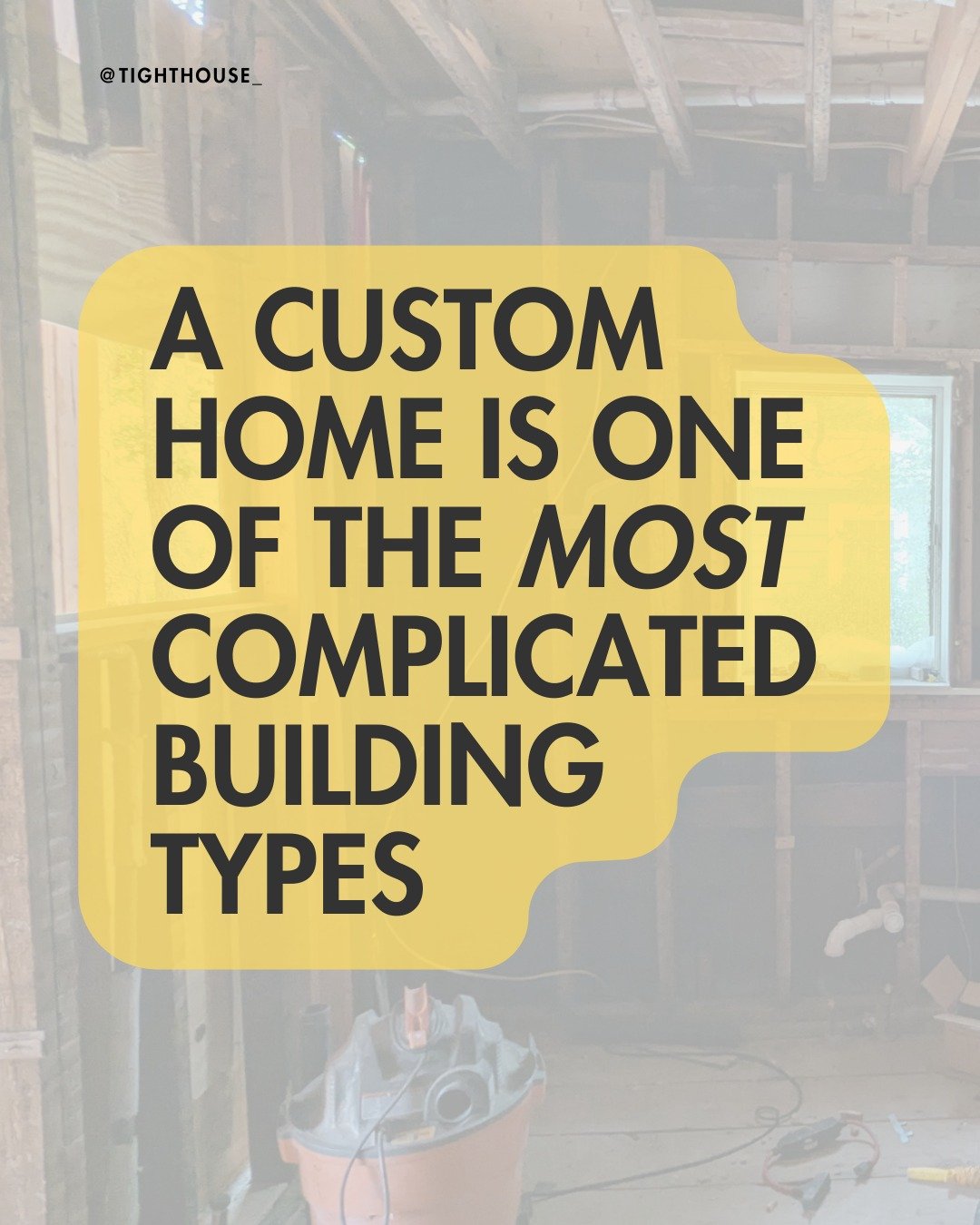 Most people don&rsquo;t realize this&hellip;

A custom home is one of the most technically complex building types an architect can design.

More complex than offices.
More complex than labs.
More complex than factories and theaters.

Homes sit in the