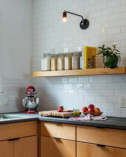 This kitchen didn't need to be precious.

We chose materials that could take a beating and still look great.

Natural wood cabinetry that gets dinged and bumped by the kids.

And it still looks beautiful because that's what natural finishes do.

Conc