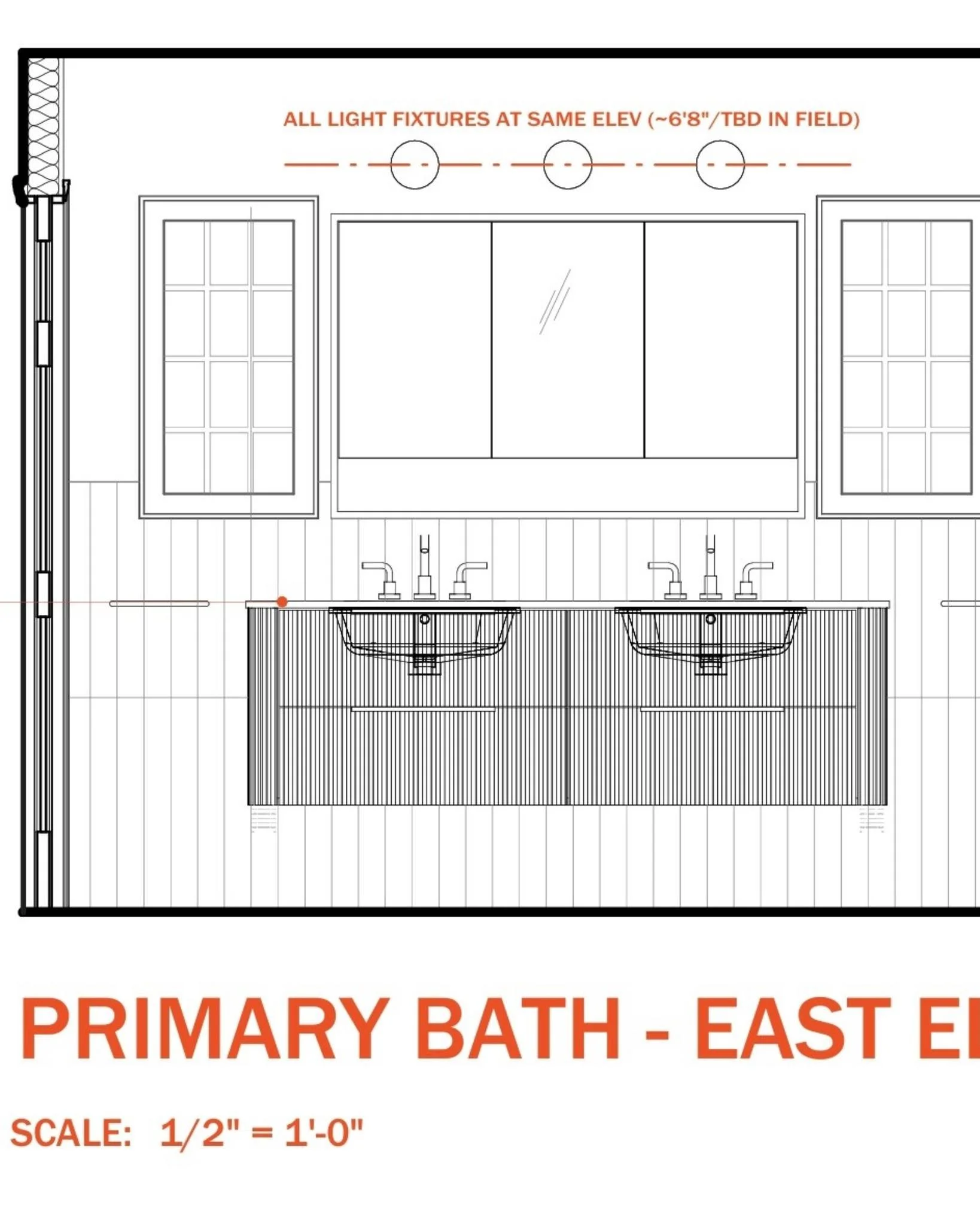 What does an interior renovation look like when you work with Tight House?

A few posts ago, I shared the inspiration images and mood boards for this bathroom renovation.

The client had some ideas. Tight House took them the rest of the way.

This is