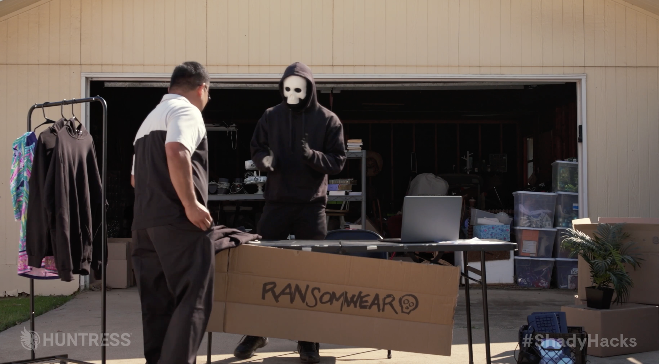 screenshot of #ShadyHacks, a campaign by Huntress, the cybersecurity solution for ALL businesses