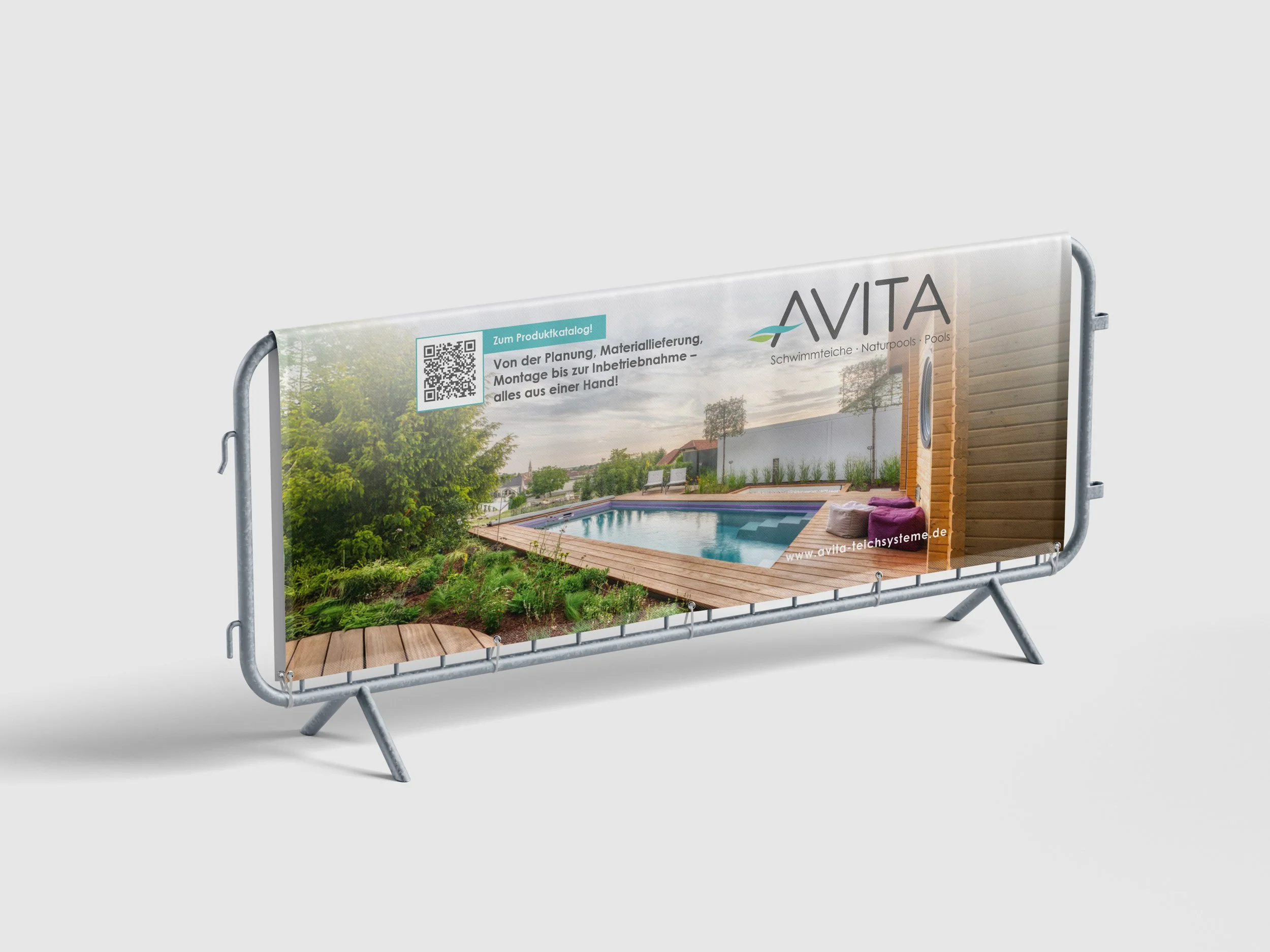 Zaunbanner für AVITA Teichsysteme
