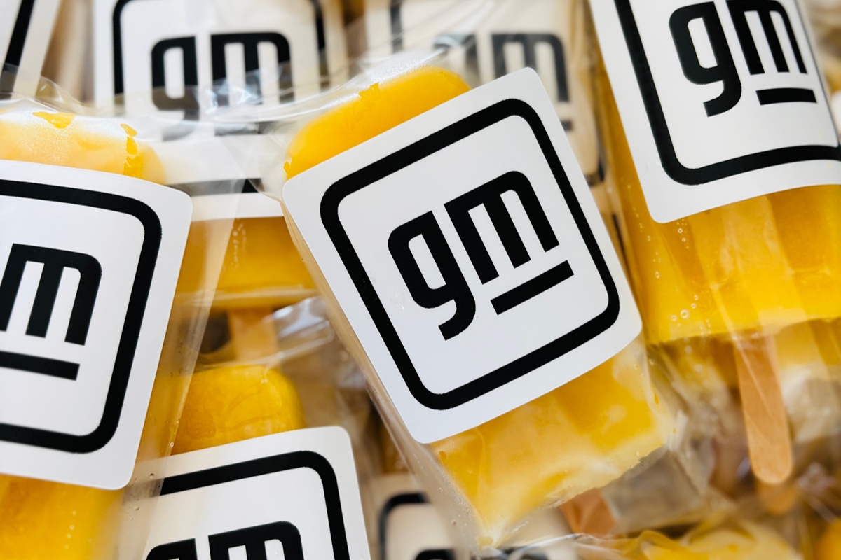 Custom branded freeze pops prepared for corporate event in NYC