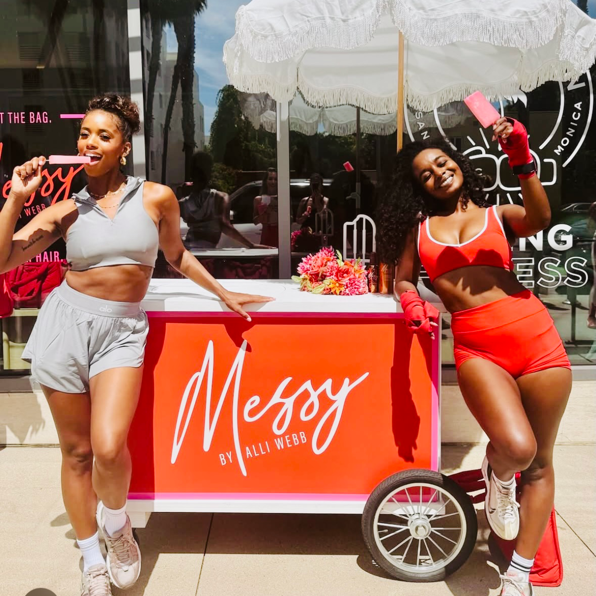 Branded popsicle catering setup for experiential marketing event