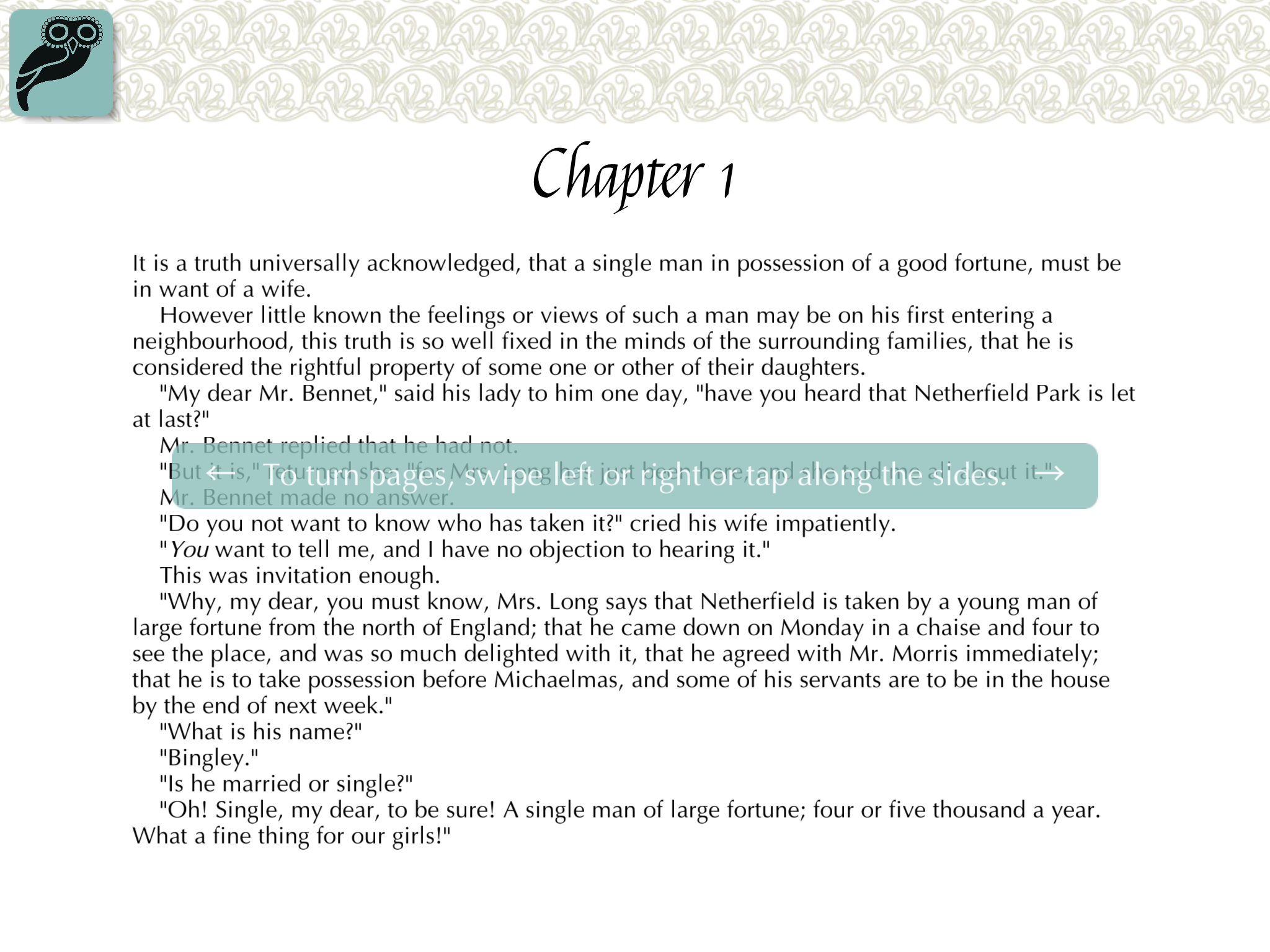 Pride & Prejudice Reading Experience
