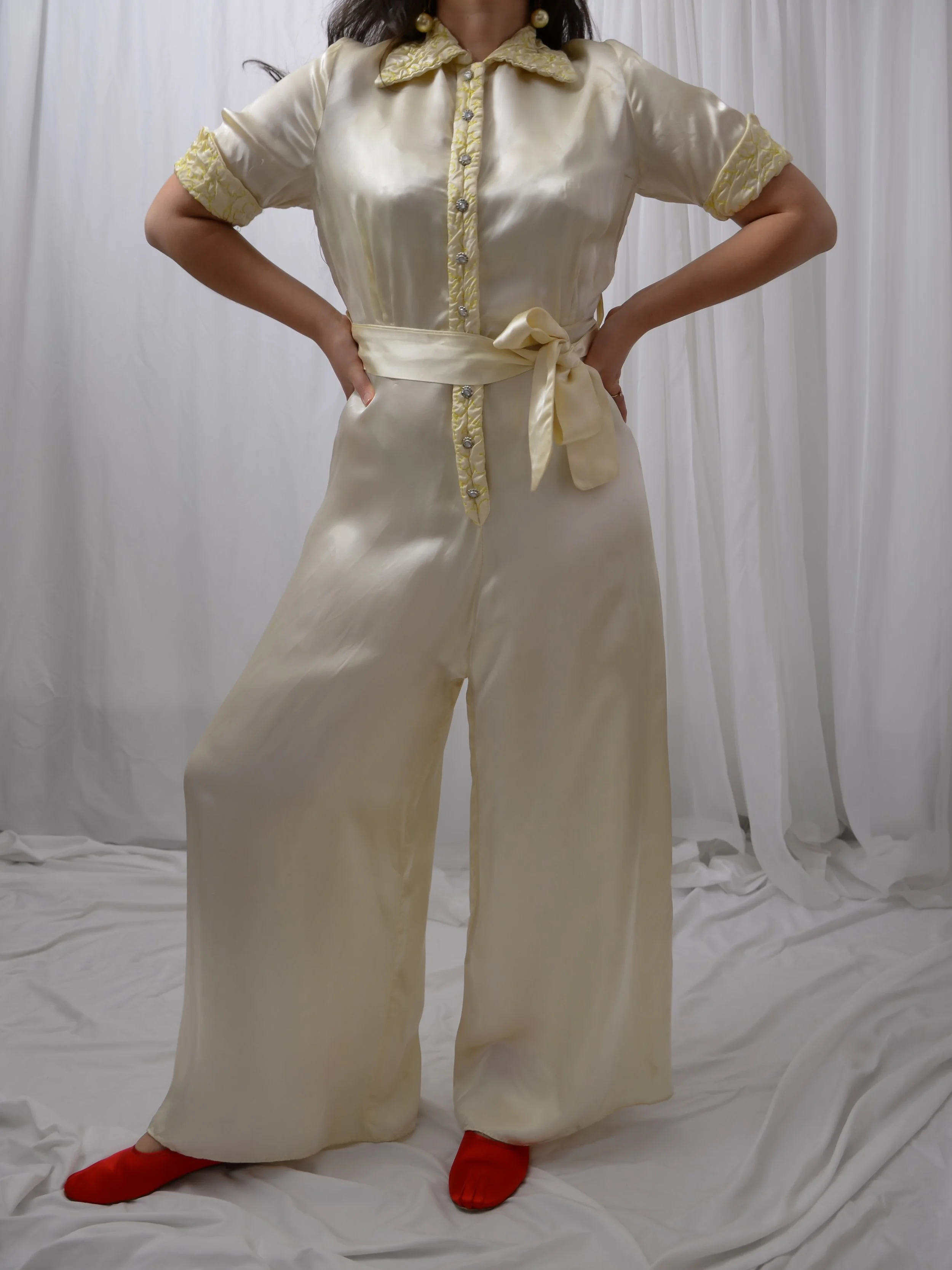 40s Satin Jumpsuit (M/PL)