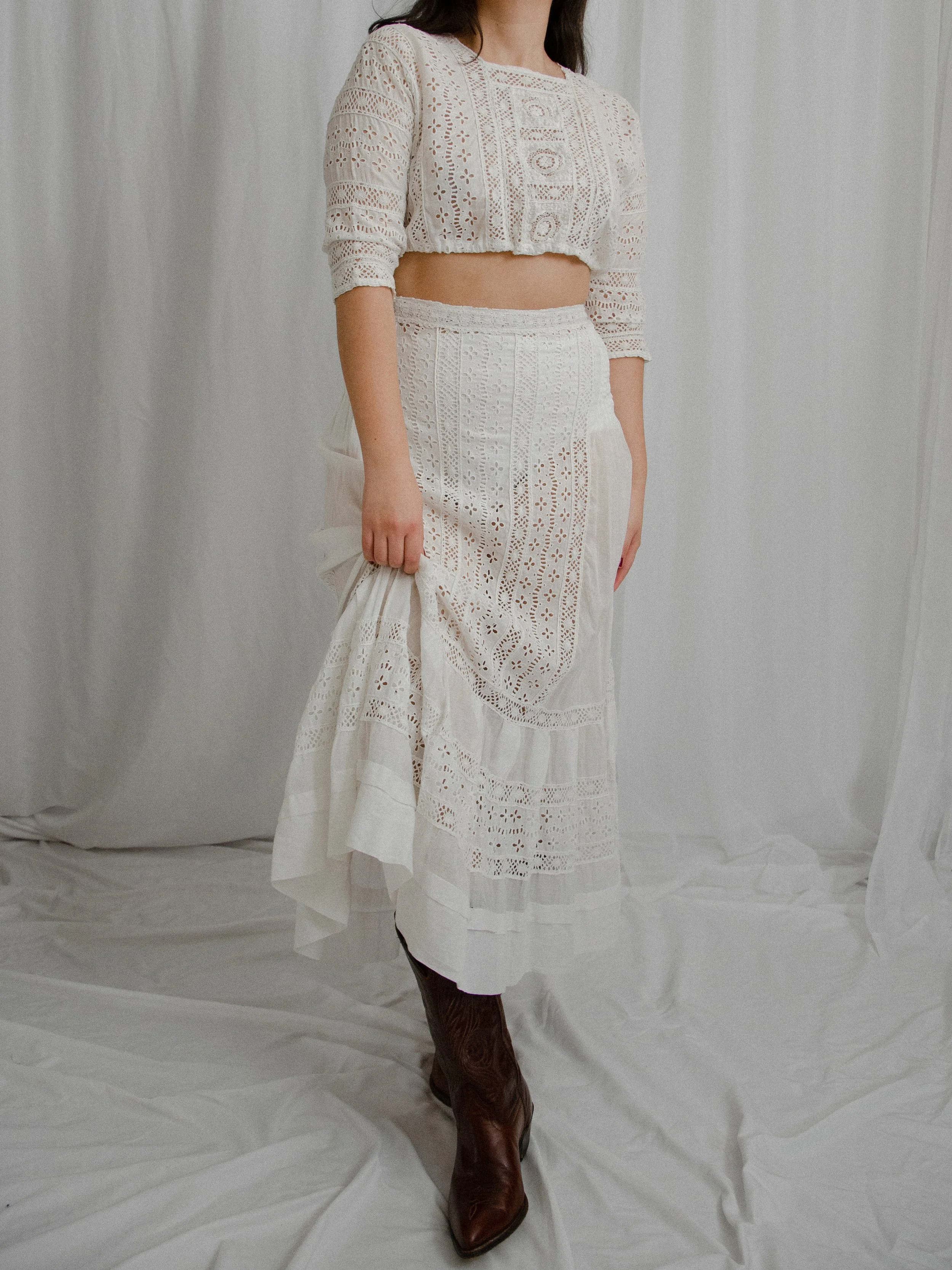 Edwardian Eyelet Set (S/M)