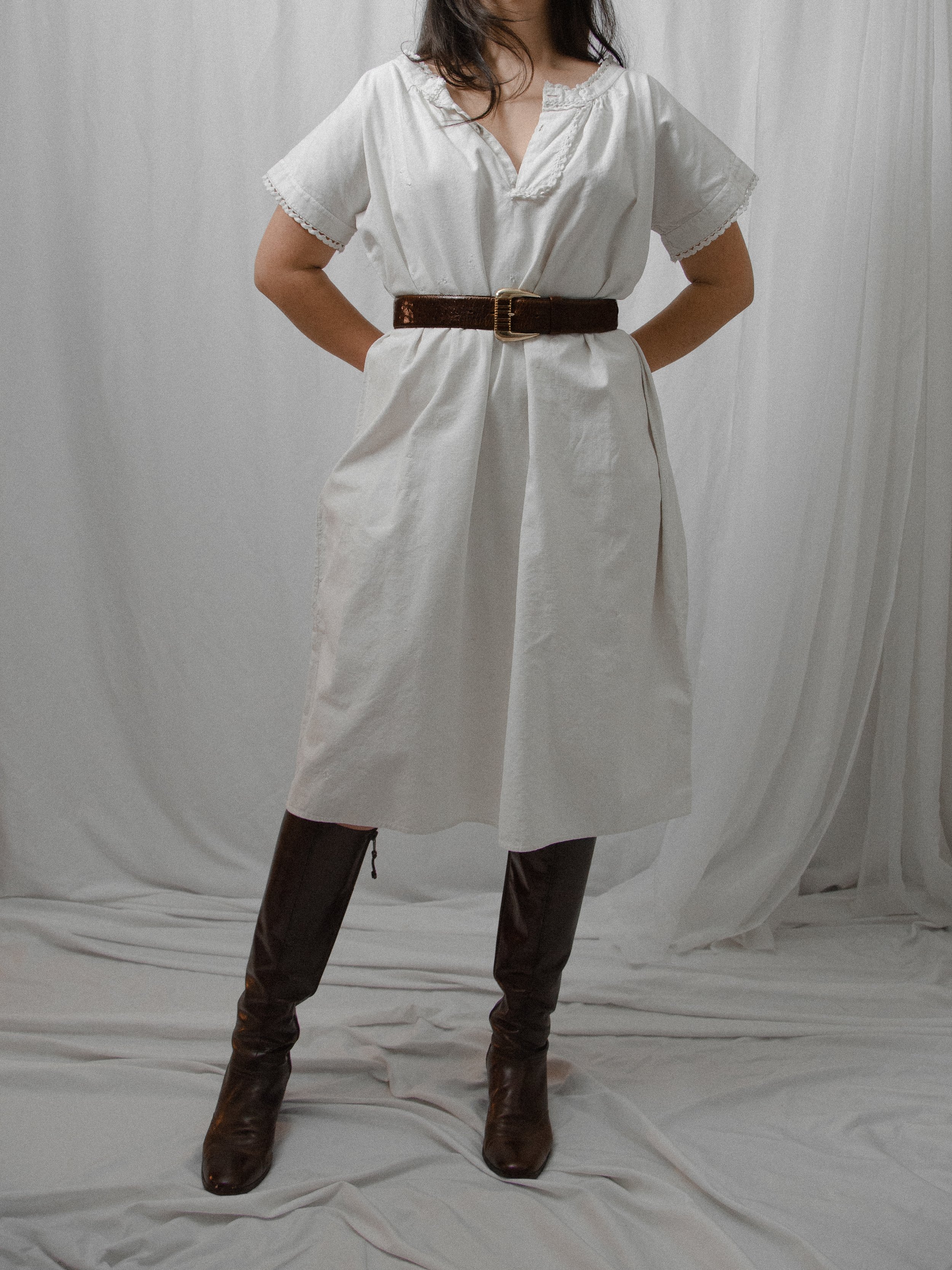 Victorian "Twinkle" Cotton Smock Dress (M/L)