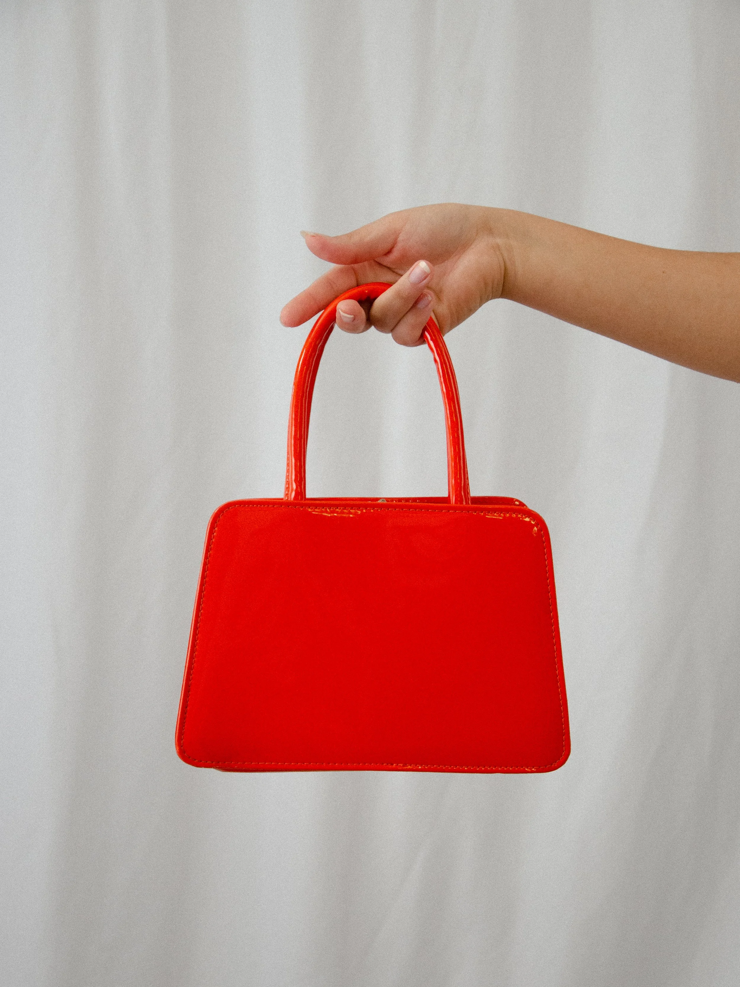 60s Bright Orange Handbag