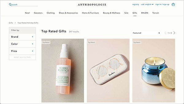 Anthropologie's Gift Guide