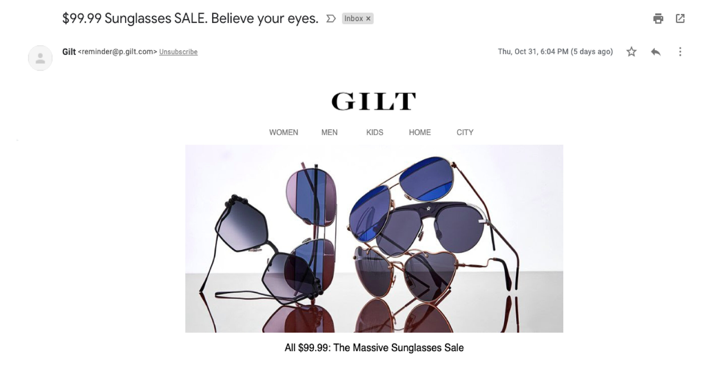 GILT's sunglasses