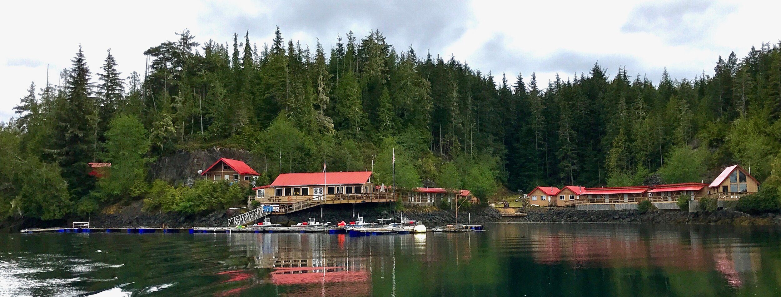 Lodge at Double Bay, Hanson Island, British Columbia - photo by Michael Reppy