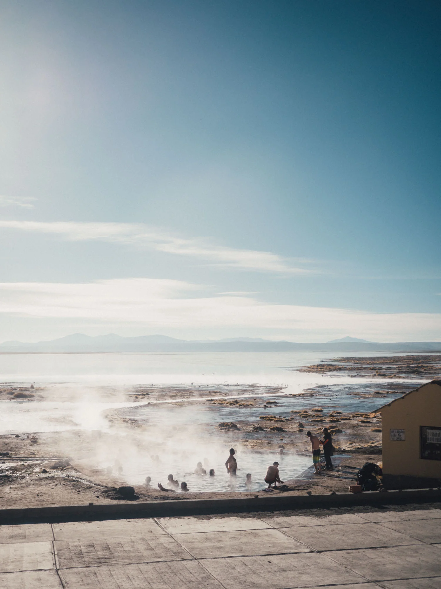 A busy moment at the Chalviri hot spring. It’s the only place in the area with warm water.