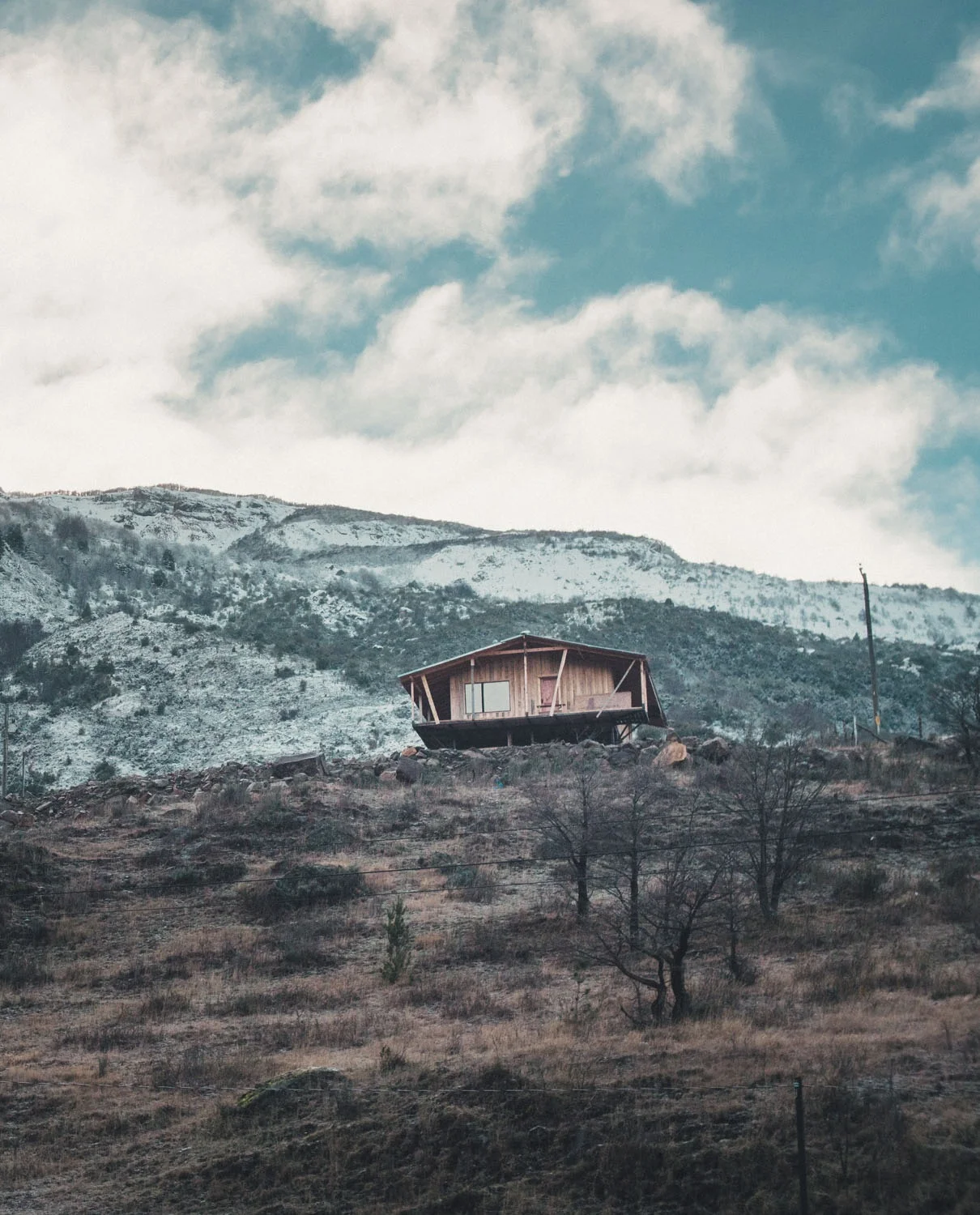 A cabaña (cabin) is a very common place to spend a night in Chile. Like most houses they are heated by a wood burner.