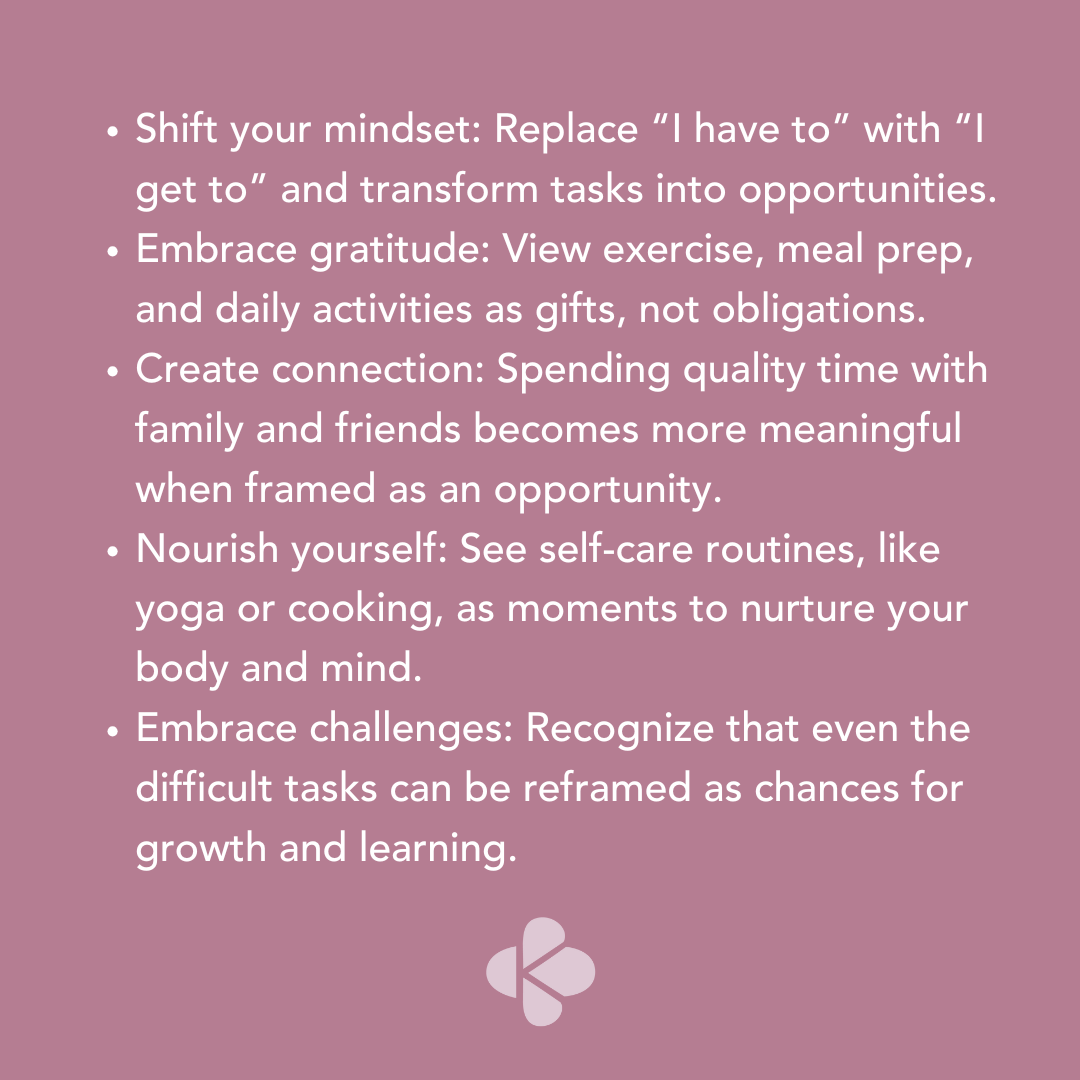 The Power of Perspective: How Shifting from 'I Have To' to 'I Get To ...