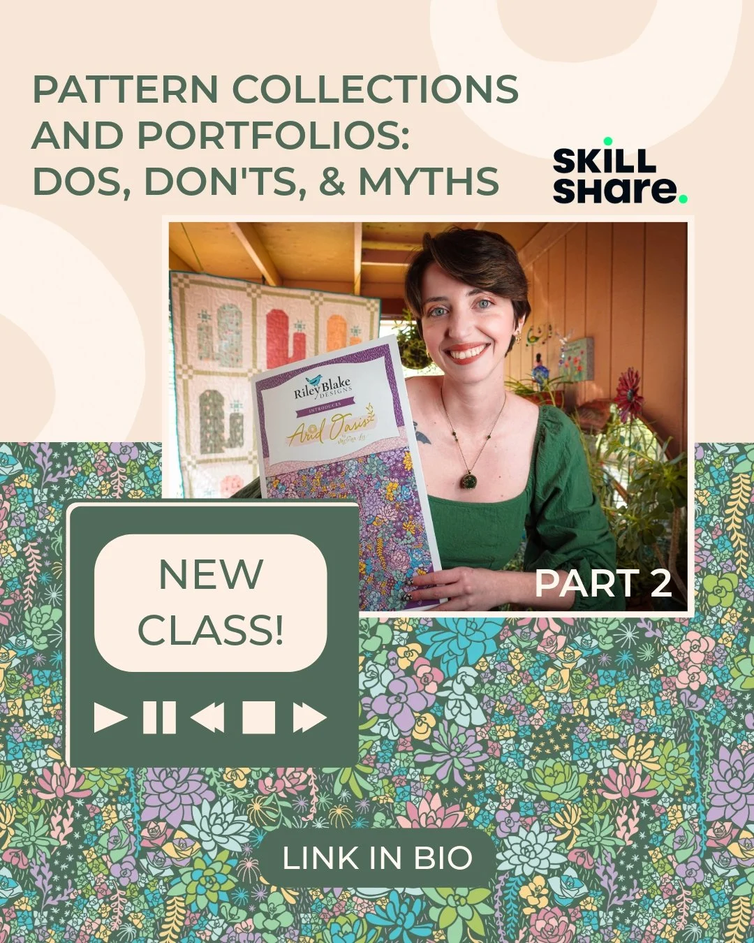 Back in 2022, I published Part 1 of this series, and it's been one of my most popular classes on @skillshare. That class focuses on the fundamentals of creating pattern collections and building a surface design portfolio; things like collection size,