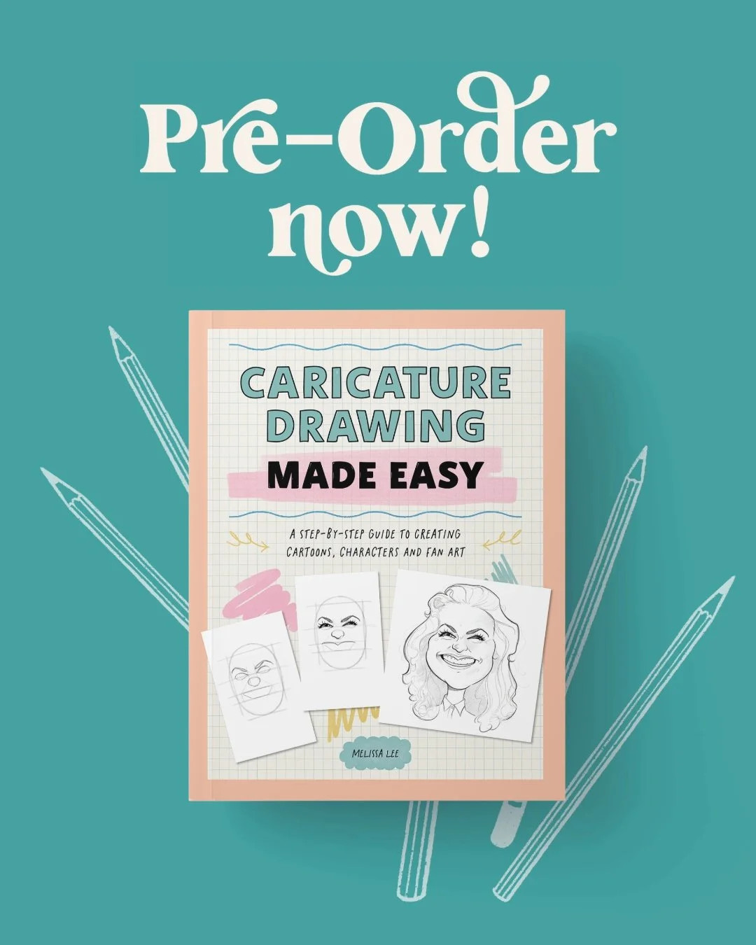 So you know how I wrote a book? 📚✨

Probably a lot of you don't because posts on Insta last like .5 seconds, but yeah, that's an actual thing I did! Wild, huh? I'm still surprised! 😂

'Caricature Drawing Made Easy' with @dandcbooks is officially av
