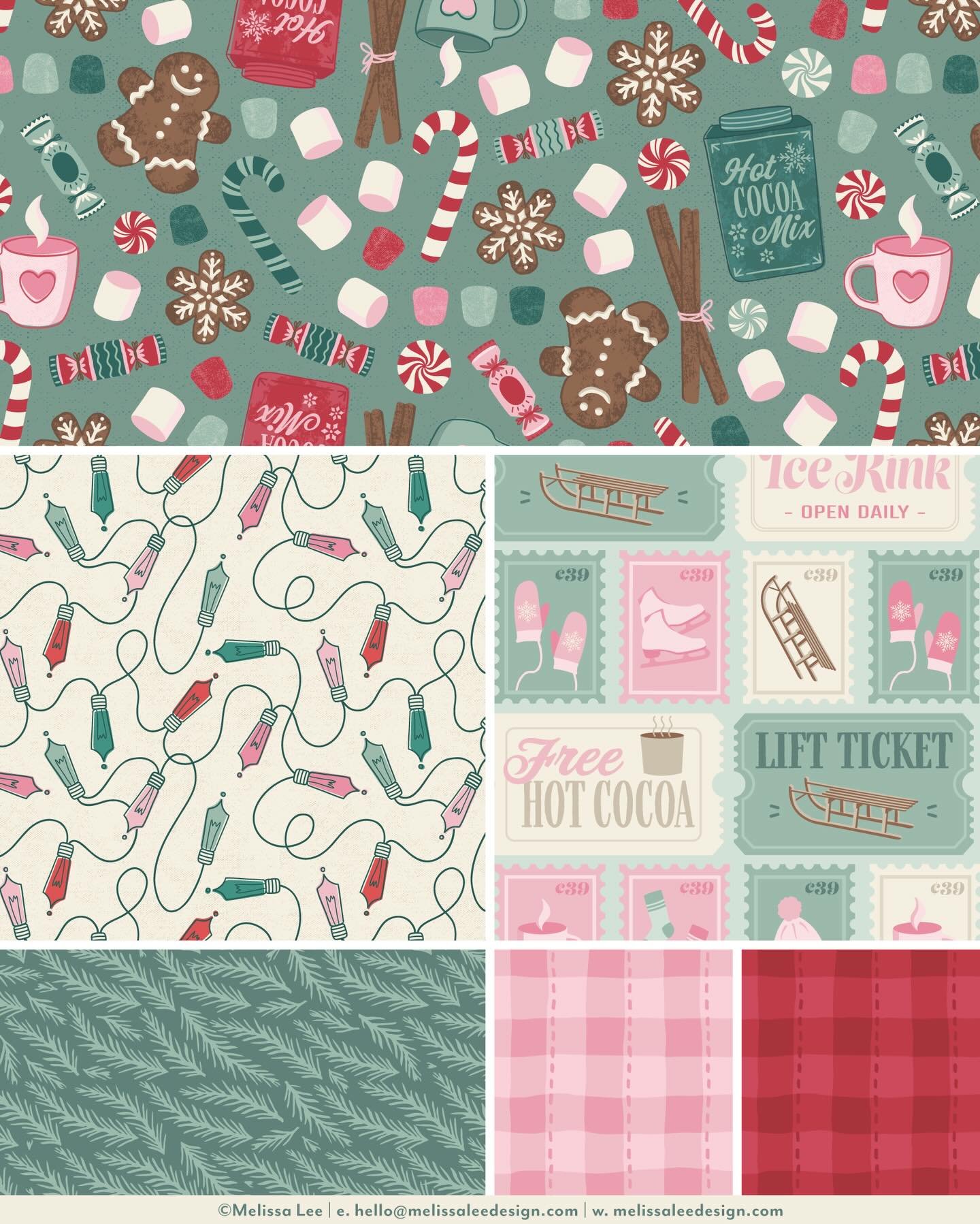 It&rsquo;s amazing what a fresh new (limited) color palette can do to level up a pattern collection.🍬👏☕️ The cohesion! 😲 I made the Christmas sweets pattern years ago and there was something about it that just never felt quite right to me. Turns o