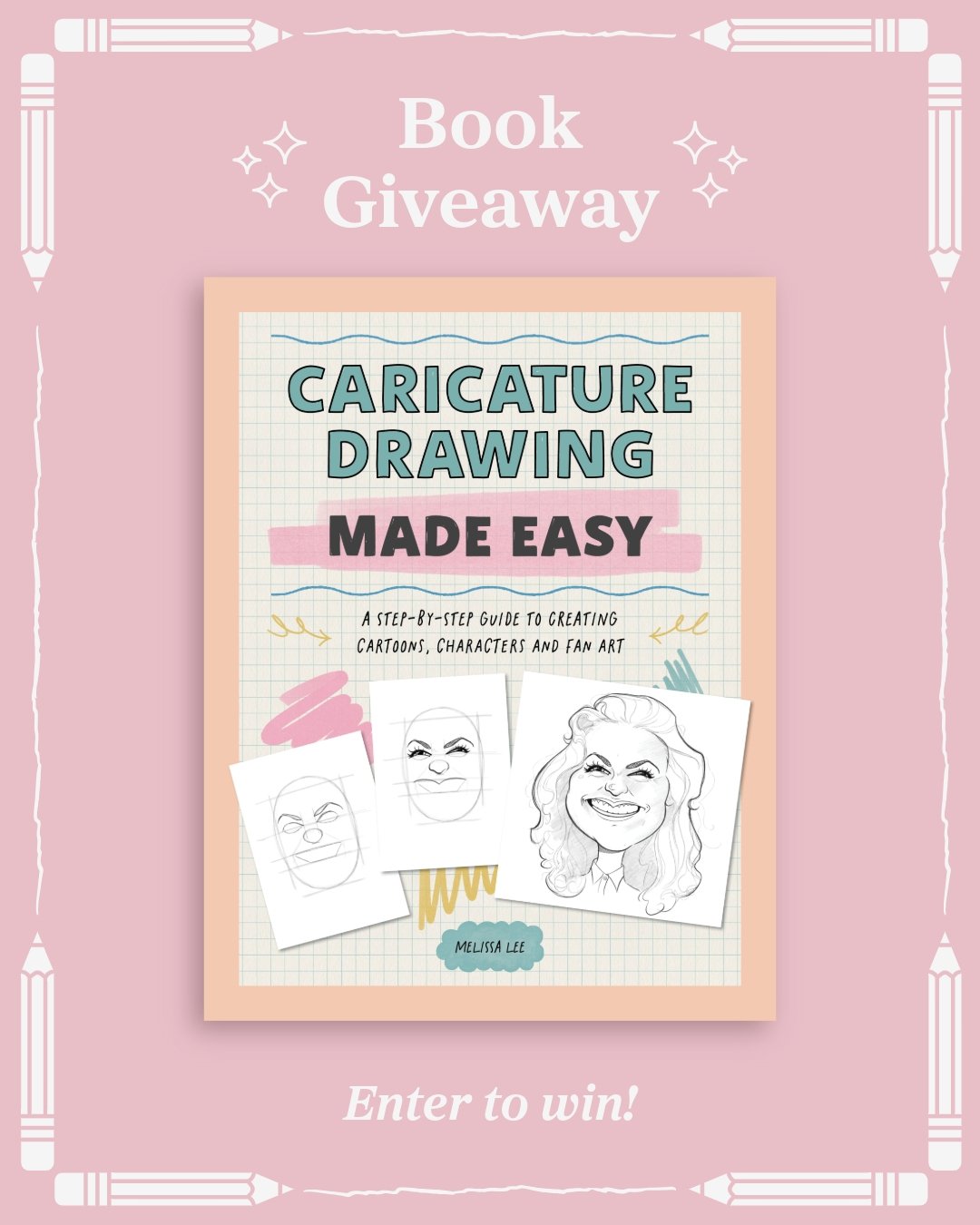 ✨ GIVEAWAY ✨

I'm so excited to be giving away THREE signed copies of my book 'Caricature Drawing Made Easy: A Step-By-Step Guide to Creating Cartoons, Characters and FanArt.'

With this book, I really wanted to create something approachable and fun 