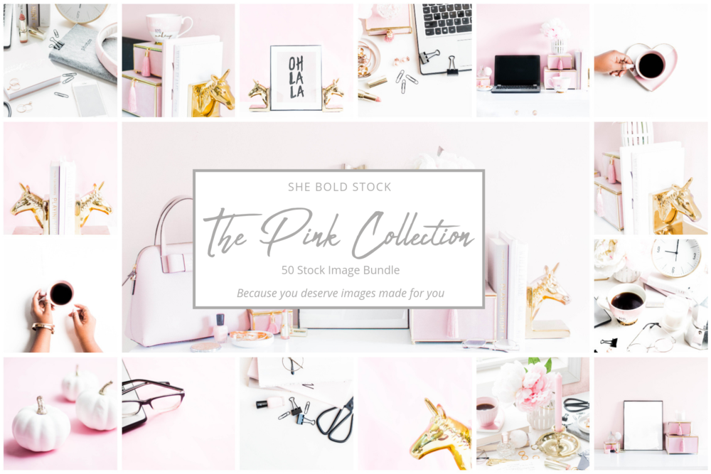 The Pink and Grey Collection for Feminine Brands! — She Bold Stock
