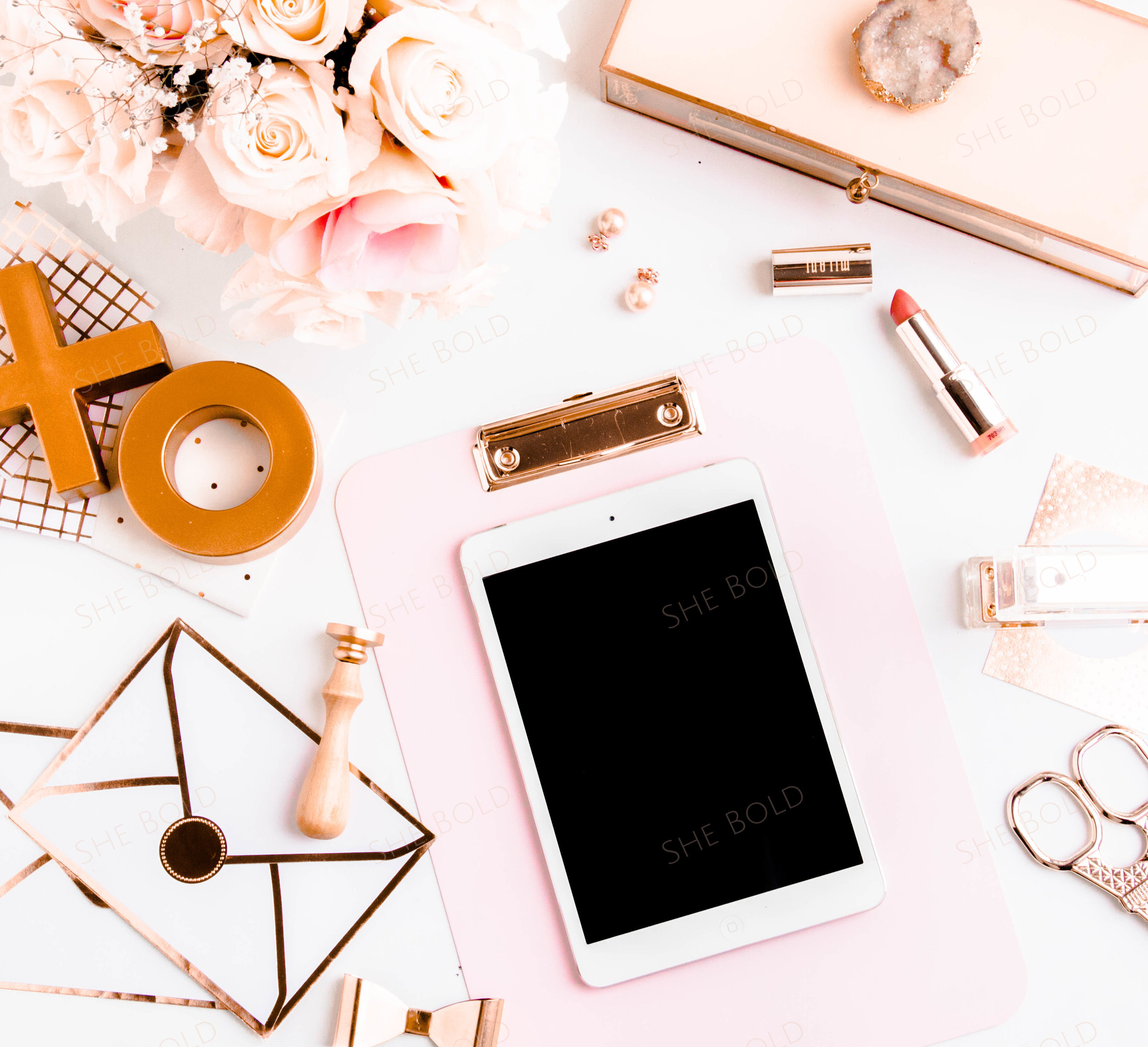 Rose Gold Styled Stock Photos — She Bold Stock