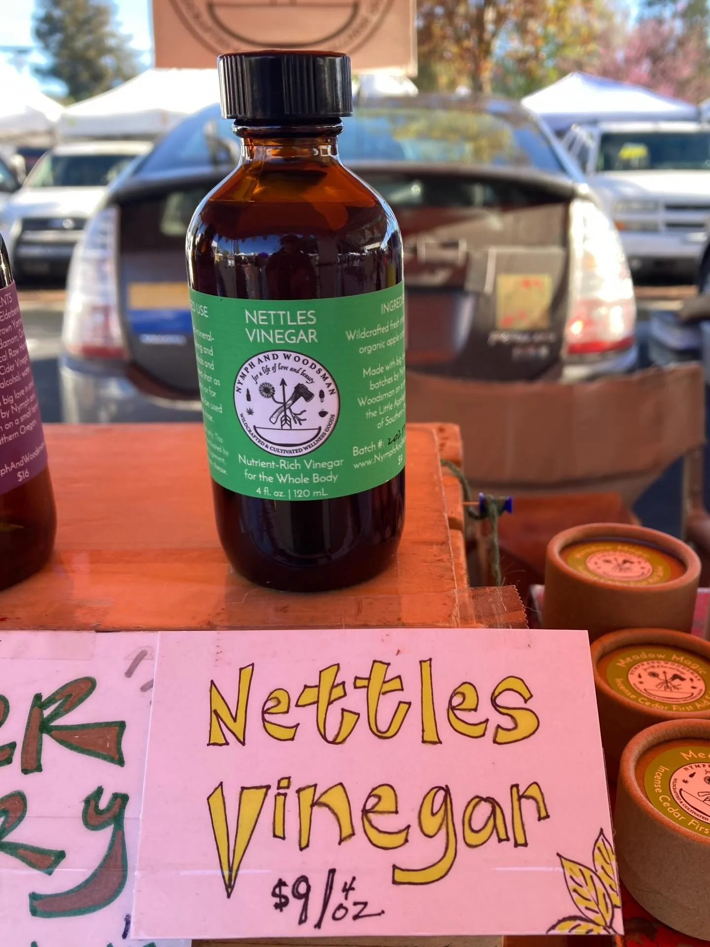 Southern Oregon! GLOBAL CHAOS SPECIAL! Mention this post at the Grants Pass market today and get 20% off an item of your choice.
.
Also, we now have nettles vinegar! You can use it as medicine or as a mineral-rich ingredient for salad dressings. Put 