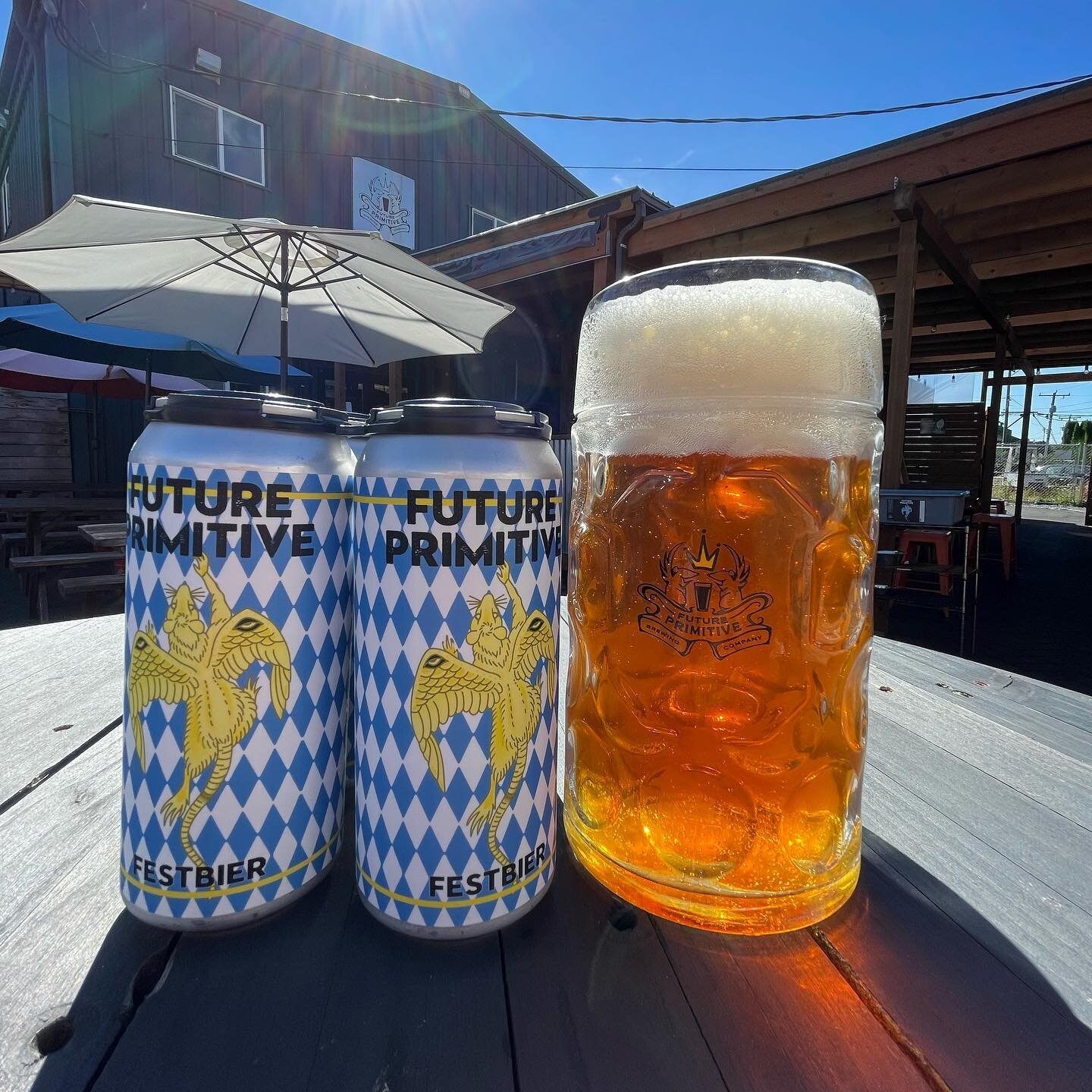 Festbier is back! Traditionally decocted for a crisp, biscuit base that finishes with a clean noble bitterness sure to make you shout &quot;Eine Ma&szlig; Bitte!&quot; For sale on tap and in cans today at 3pm

5.3% ABV 
Hallertauer Mittelfruh and Her