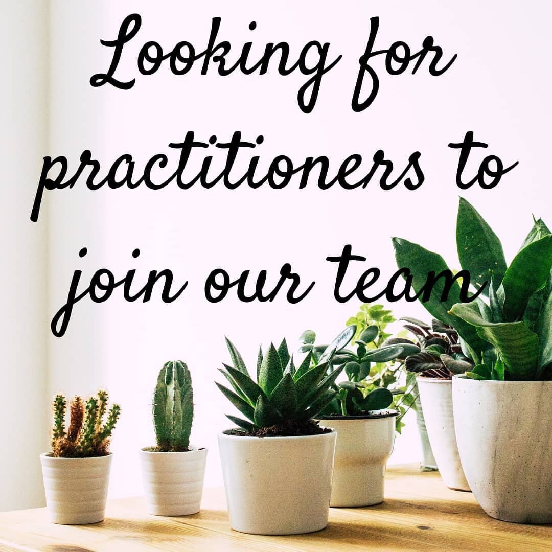 🍀 JOIN OUR TEAM 🍀 ​
​Looking for any of the following amazing modalities to join our team: ​
⭐ NATUROPATH ⭐&nbsp;NUTRITIONIST
⭐ DIETITIAN
​⭐&nbsp;TCM PRACTITIONER
⭐&nbsp;CHINESE MASSAGE THERAPIST​
​

If you're interest please contact us via DM or e