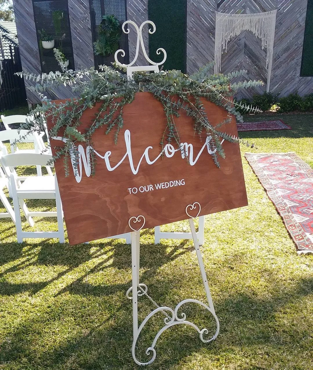 Wooden Welcome Sign # $30
