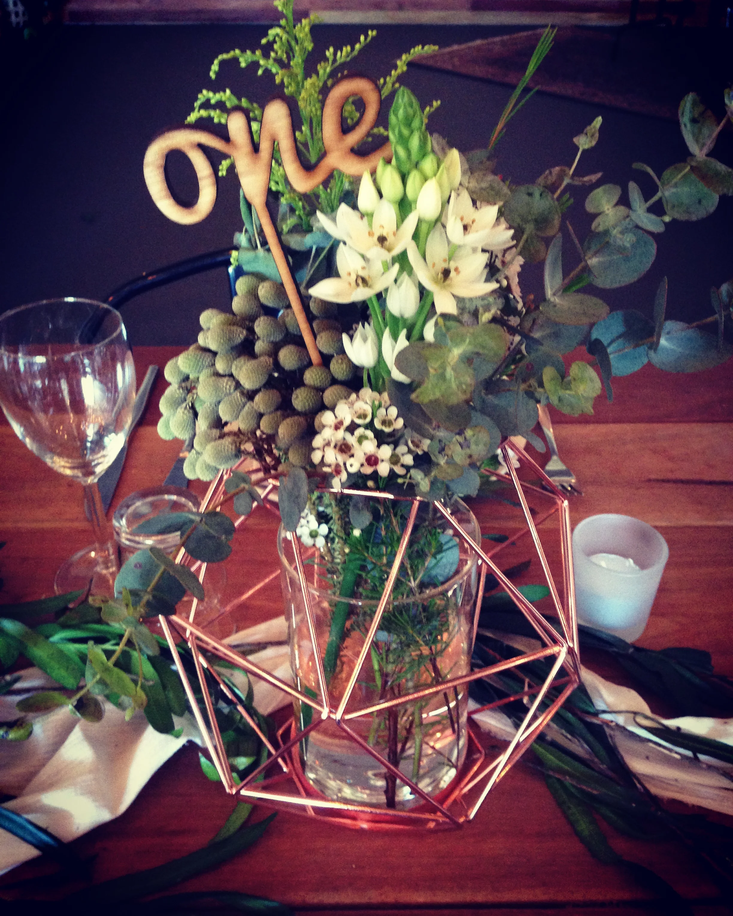 Copper Geo Vases # $8 each