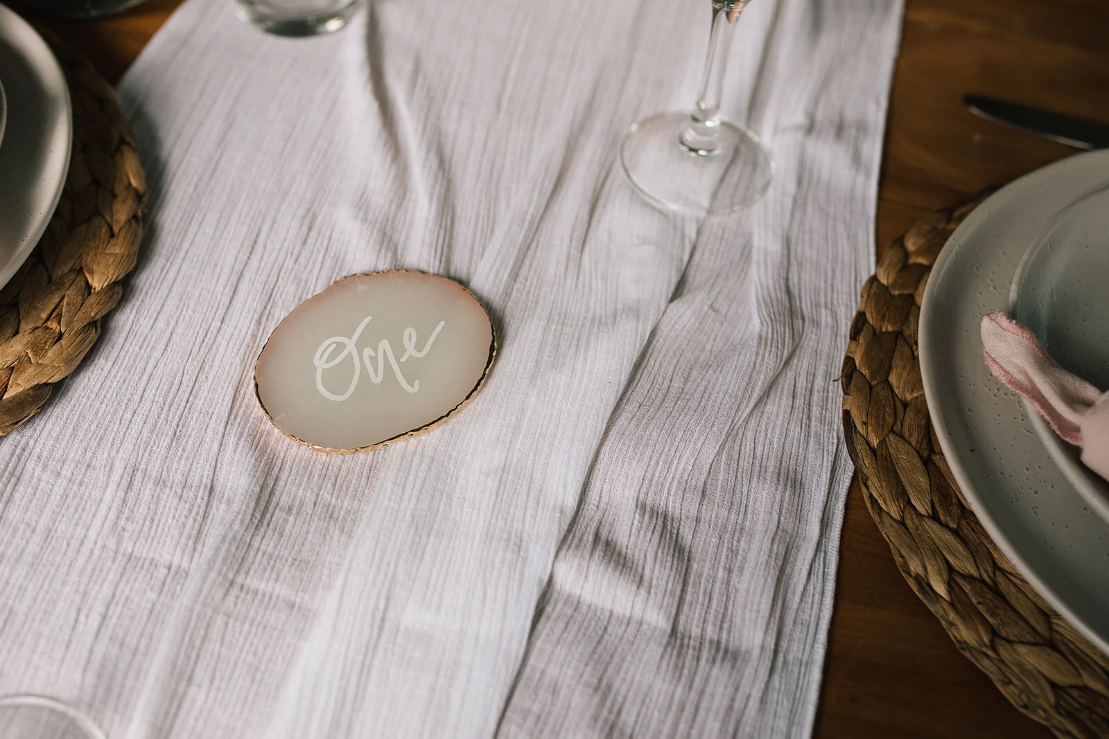 Gold Rim Resin Table Numbers # $8 each