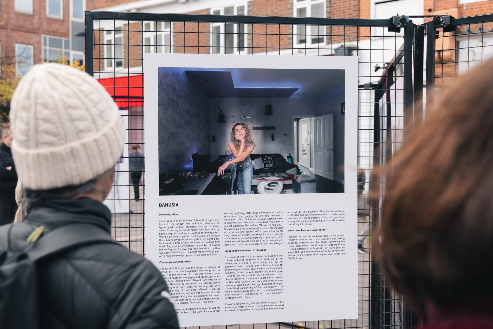 Photo of Free.Her exhibition by Anna Jochymek at Bell Square 2025.