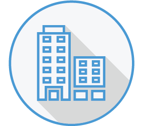 Icon of two high rise buildings