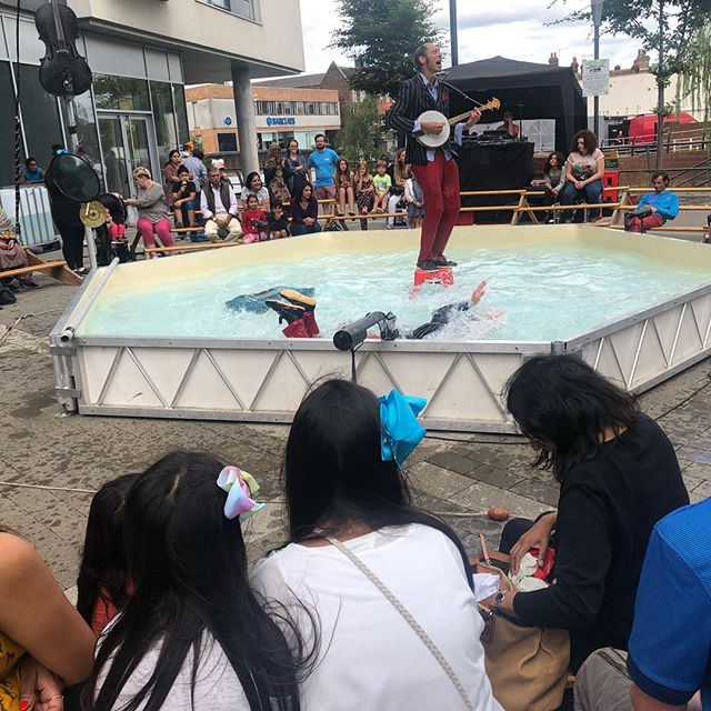 It&rsquo;s true - clowns can swim!
Thank you @barolosolo_cie for entertaining us this afternoon #fun #free #family #hayes