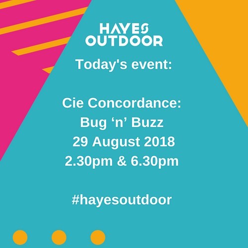 The clouds are parting, the rain has gone and we're looking forward to today's event:

Cie Concordance: 
Bug &lsquo;n&rsquo; Buzz 
29 August 2018
2.30pm &amp; 6.30pm 
#hayesoutdoor #hayes #hillingdon #free #family #fun #whattodo #whatson #dance #outd