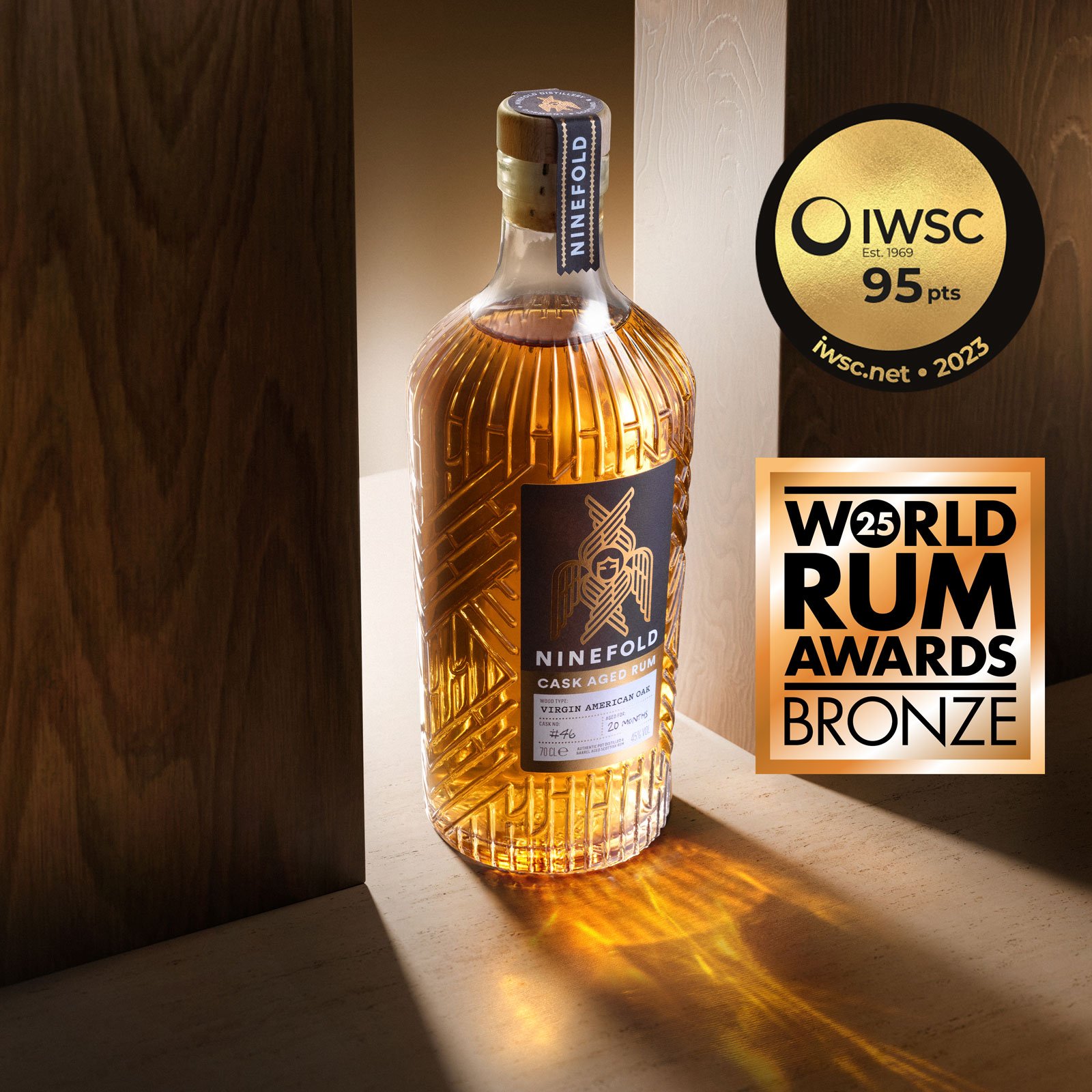 Our single barrel Cask Aged Rum recently picked up a Bronze award at The World Rum Awards, to add to the Gold it won at IWSC 2023, and the Whisky Exchange Rum of the Year shortlist in the same year.

Each virgin American oak barrel is slightly differ