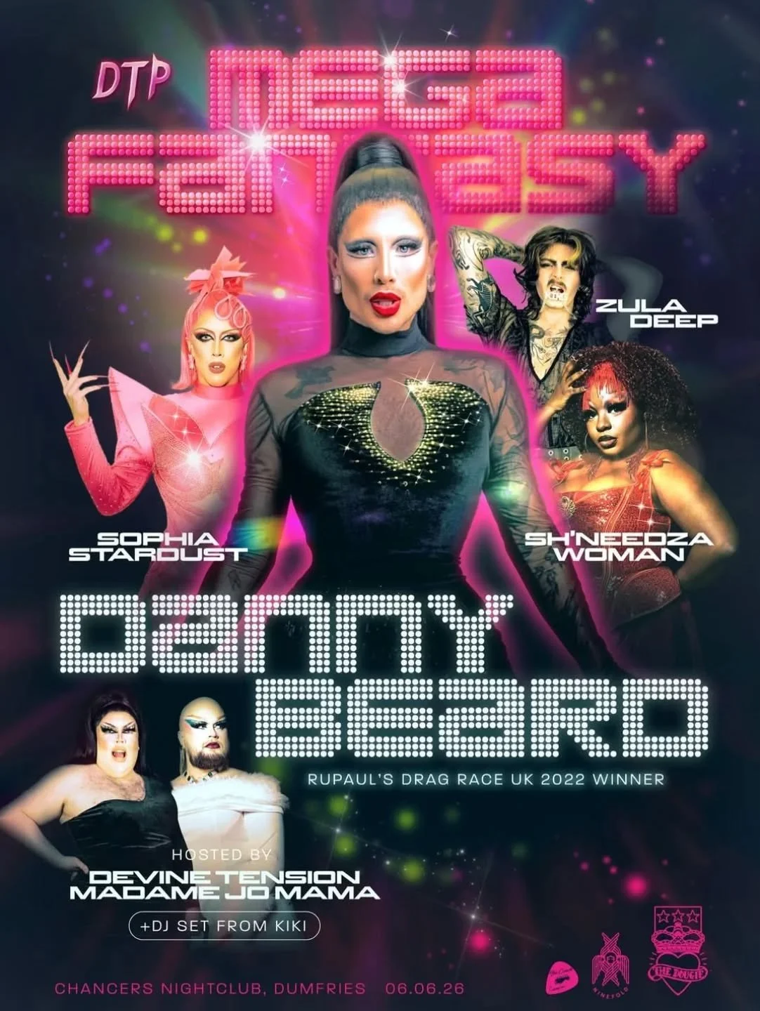 DANNY BEARD LANDS IN DUMFRIES FOR MEGA FANTASY

The fiercest date in Dumfries' drag calendar returns, bigger and bolder than ever before, and Ninefold is sponsoring again!

Devine Tension Presents... Winner of @dragraceukbbc S4, star of Celebrity Big