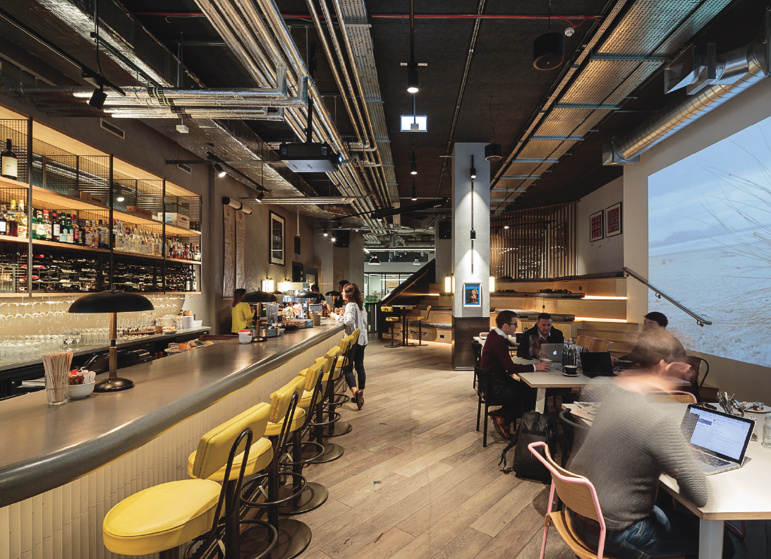 Studio RHE Reception at Fora, Central Street, London