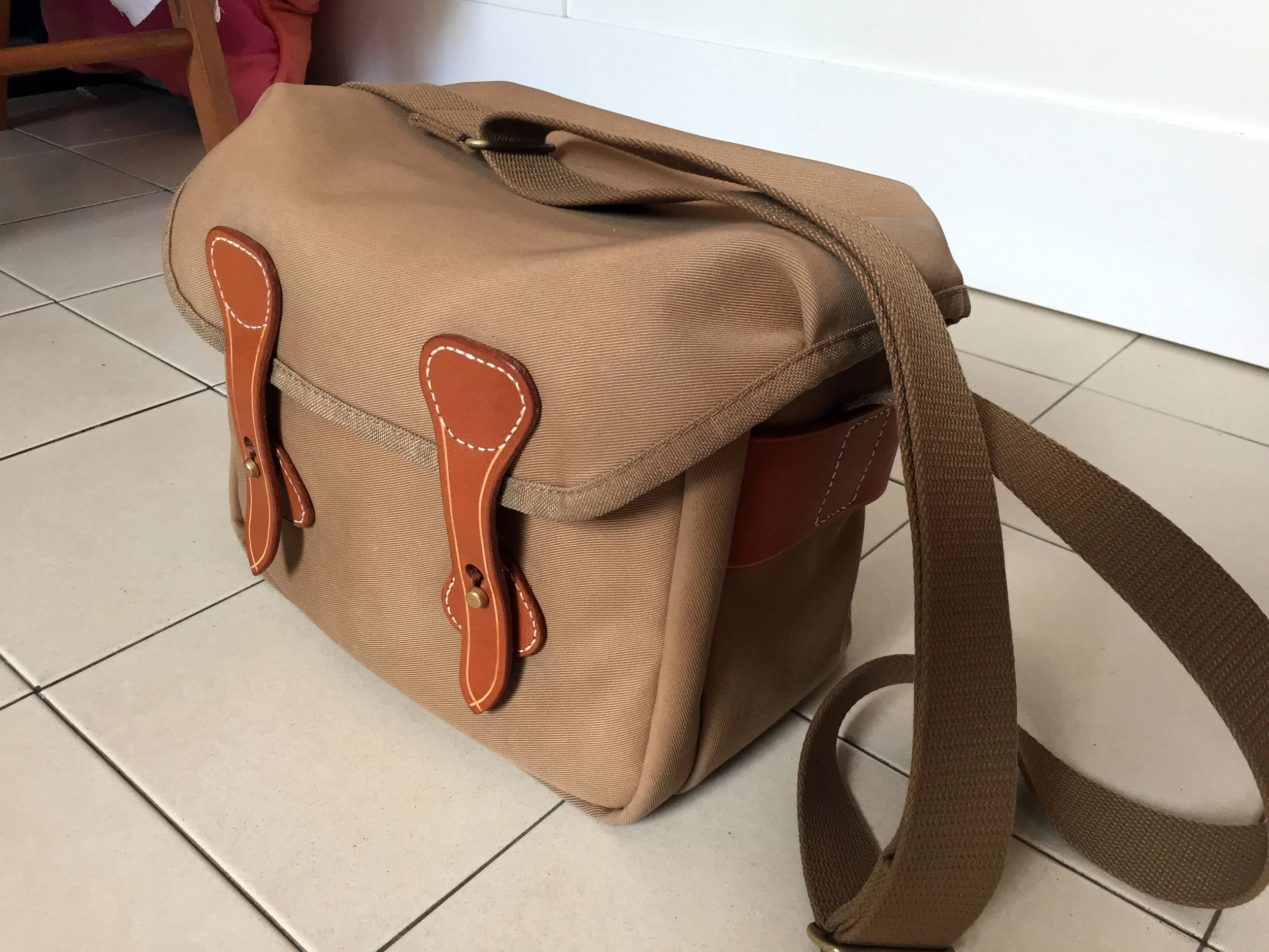 Billingham F5.6, circa 2003 with new leather bits in February 2016.