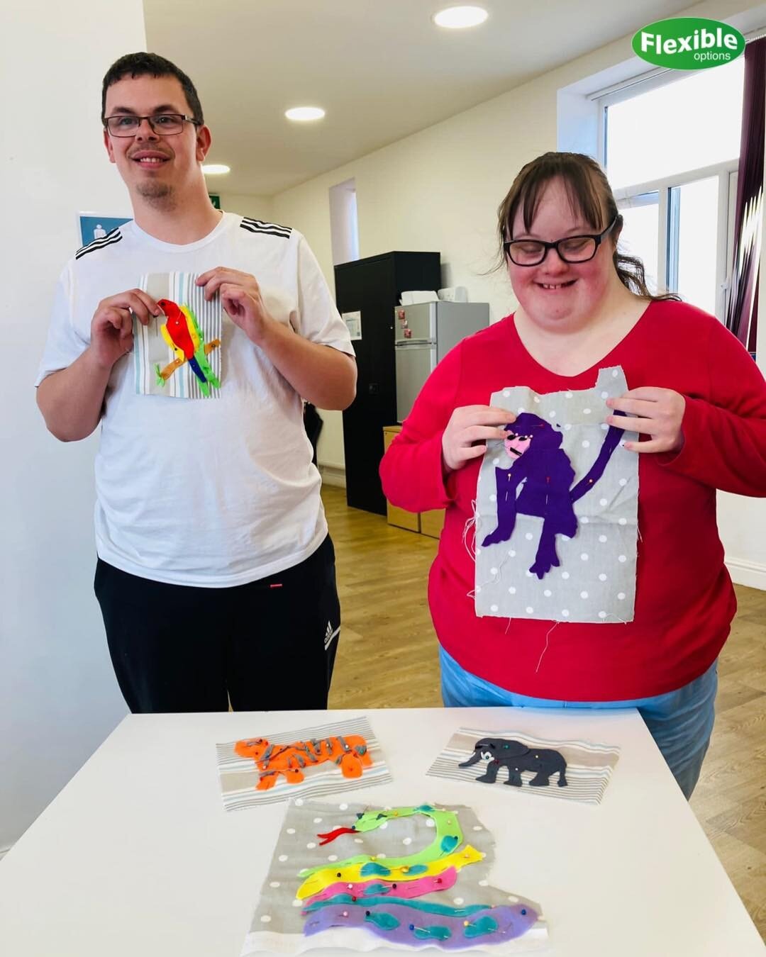 The animal life sewing project has been making some amazing progress over at Chepstow Rd. Here is Isabel and Brodie looking very happy about it all so far. Brilliant stuff.

#sewing #sewingproject #sewingpattern #sewingclasses #learningdisabilites