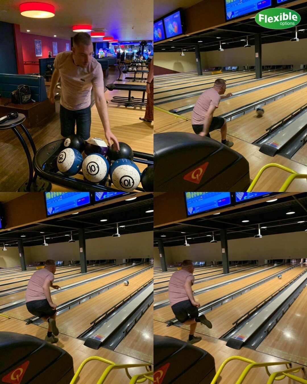 It was all to play for on the lanes. Check out Cayne's technique, it's text book. The leg swing is classic. 

 #bowling #bowlingfun #bowlingtime #winner