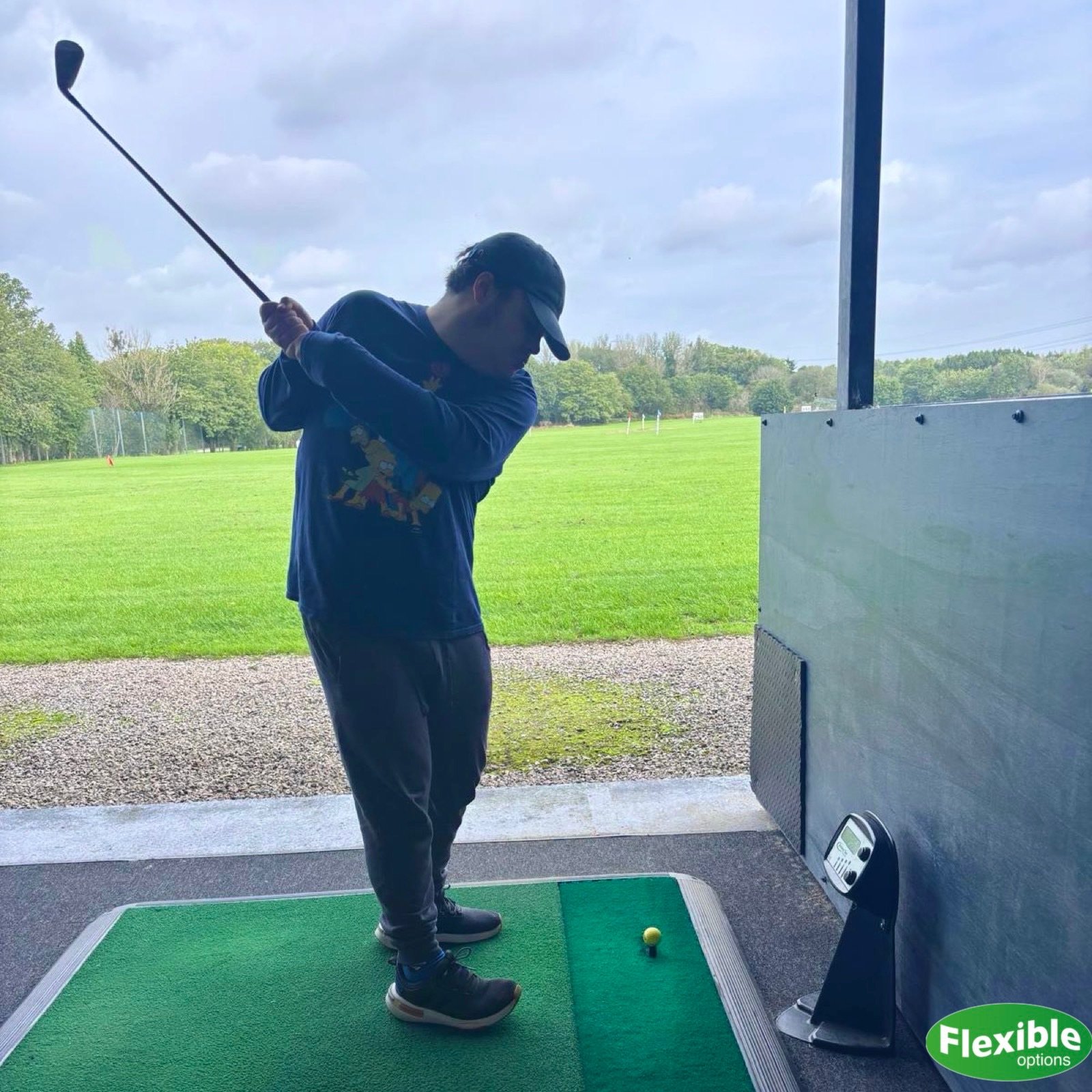 Eddie was in his element at the driving range, whacking balls left, right and centre. He's a pretty great shot too. Great job, Eddie. ⛳