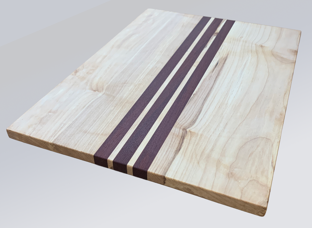 Planche à Découper Bois Bout Érable Bouclé – Fait Main