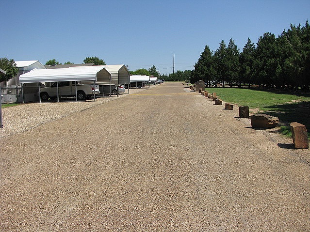 Wide paved lighted streets