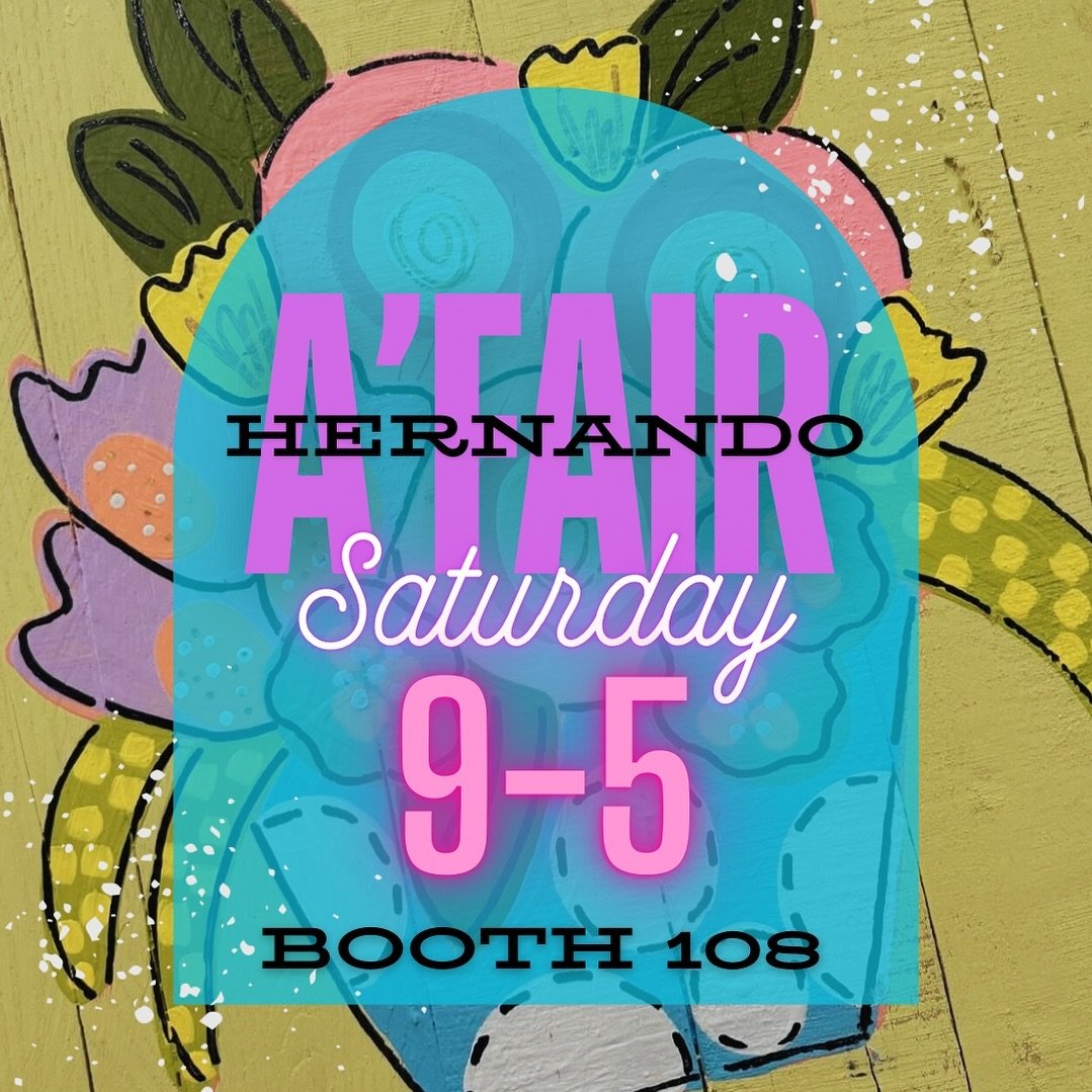 🛍️ Hernando A&rsquo;Fair
📍Corner of Panola and Losher, Booth 108
⏰9am-5pm
🗓️ Saturday, May 18

We are excited to be back at the Beautiful Town Square in Downtown Hernando, MS this Saturday! It&rsquo;s been 7 years since we&rsquo;ve done this show!