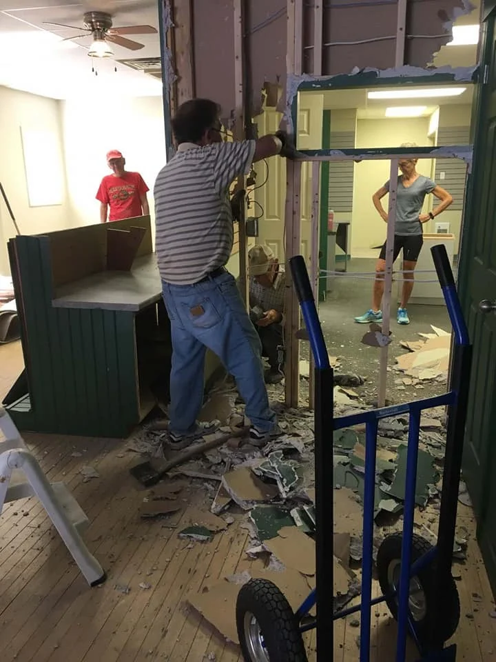 First day of renovations at The Bridge