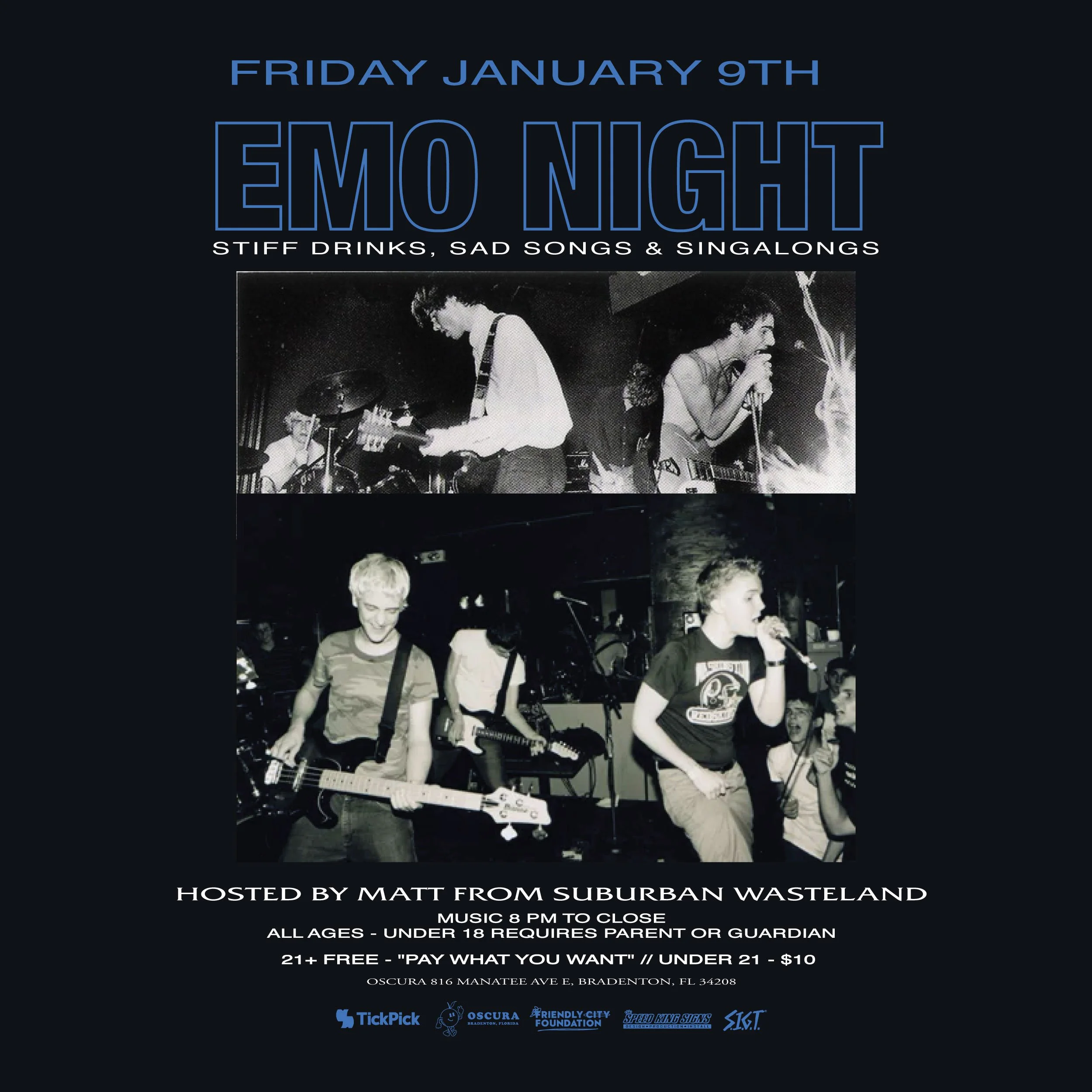 Emo Night - Stiff Drinks, Sad Songs, &amp; Sing-Alongs