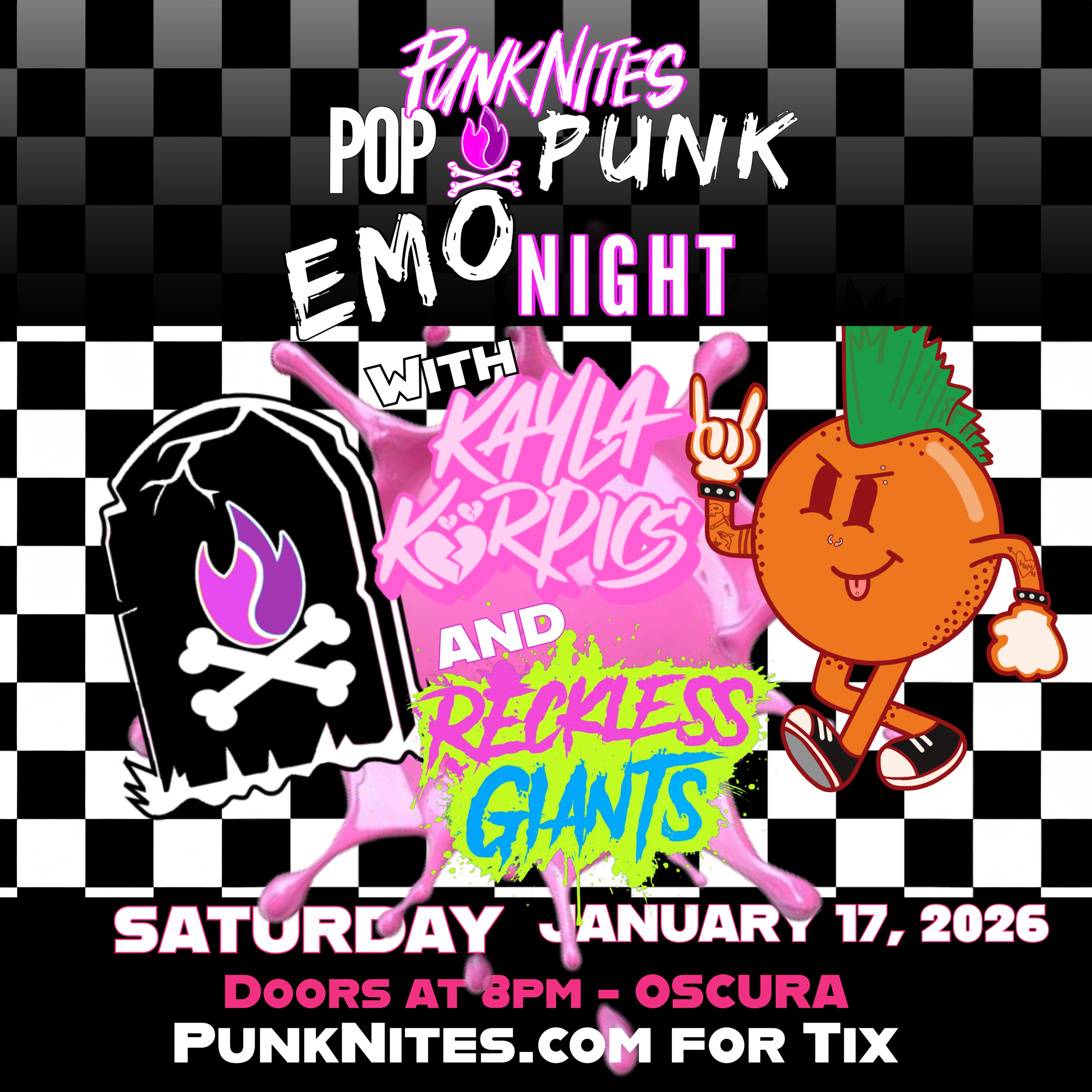 PunkNite.com's Pop Punk &amp; Emo Night ft. Kayla Korpics &amp; Reckless Giants