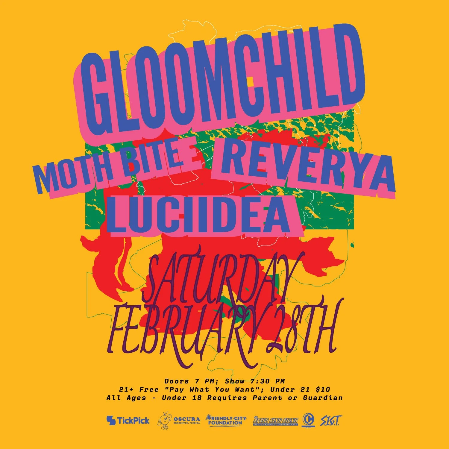 Gloomchild w/ Moth Bite, Reverya, Luciidea