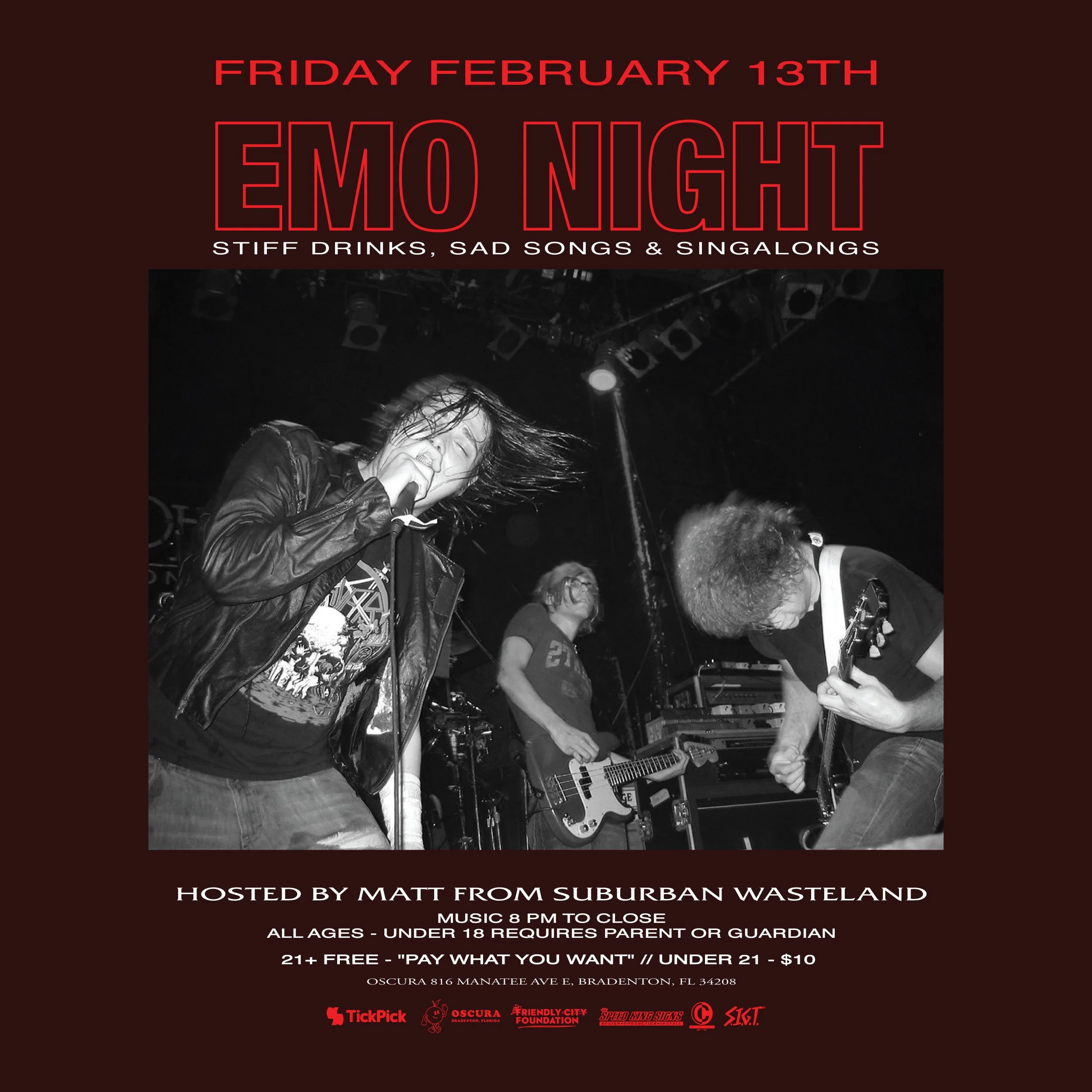 Emo Night - Stiff Drinks, Sad Songs, &amp; Sing-Alongs