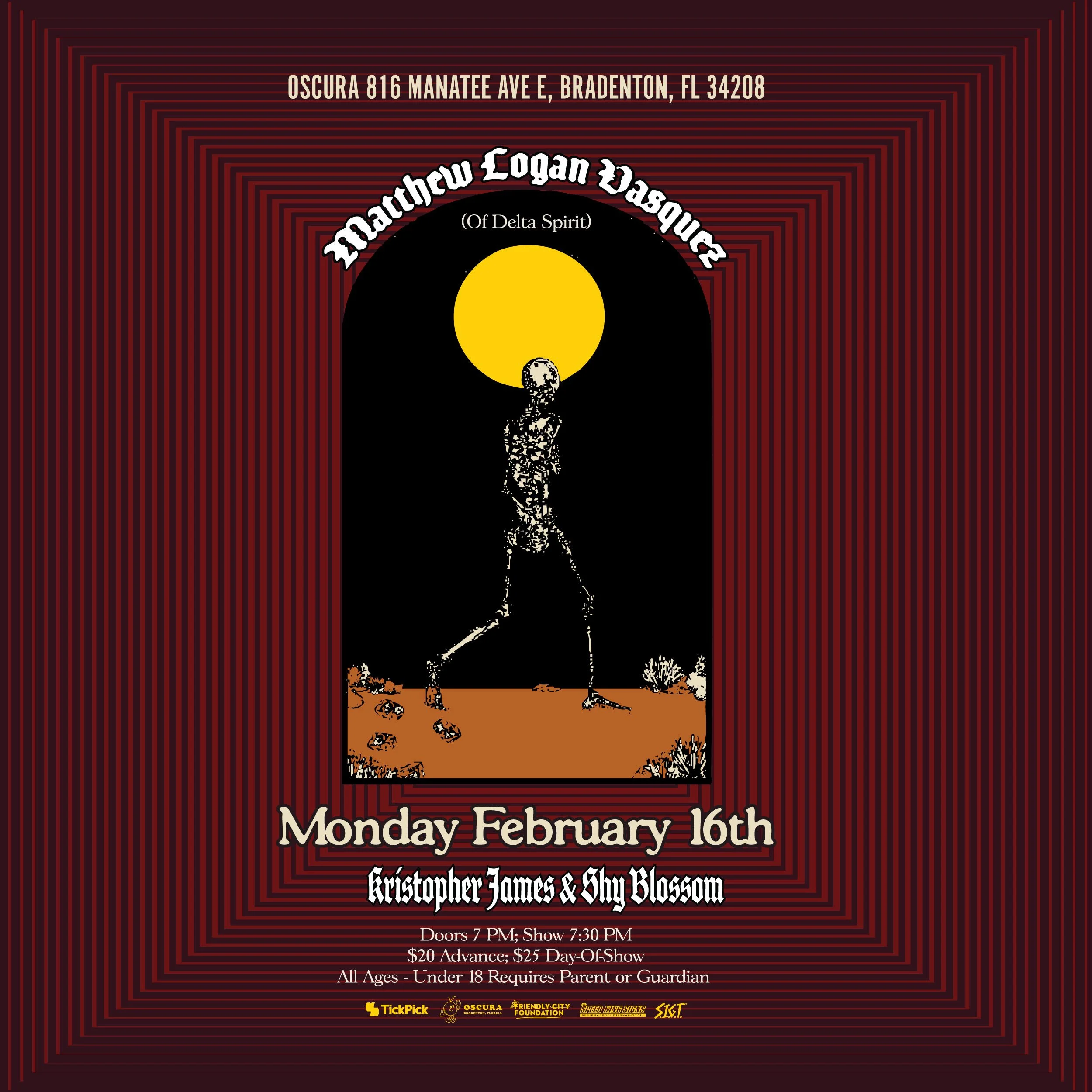 Matthew Logan Vasquez (of Delta Spirit) w/ Kristopher James, Shy Blossom